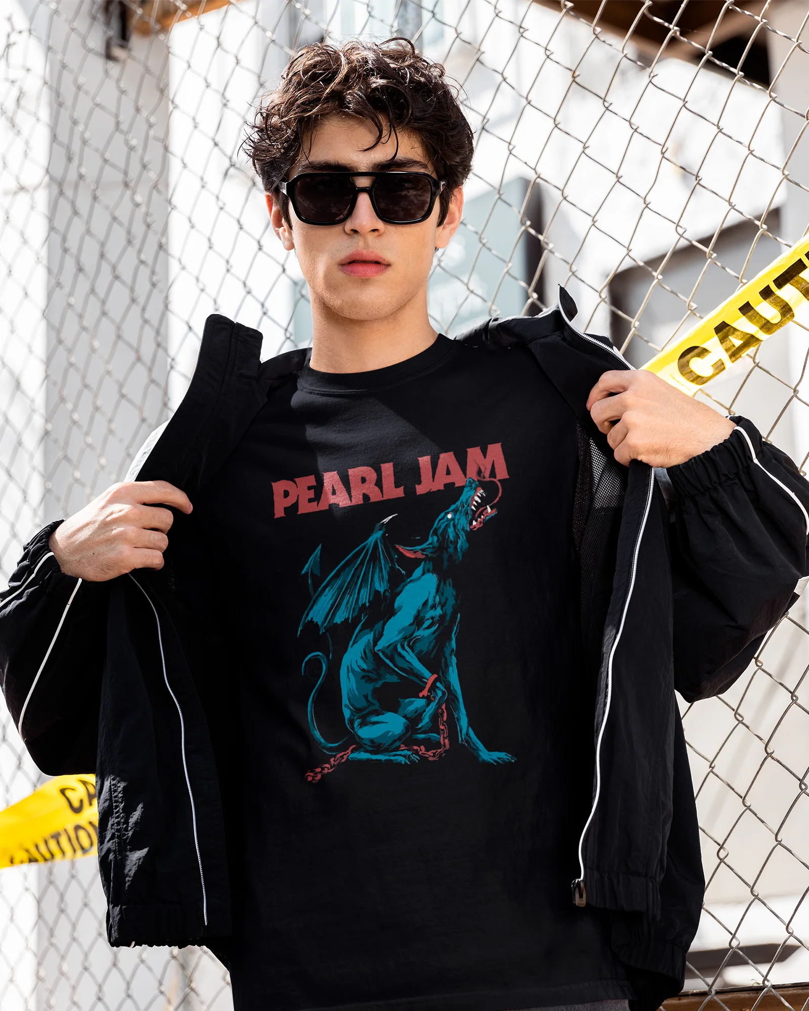 Camiseta Alternativa Pearl Jam Estampa Lobo - Image 2