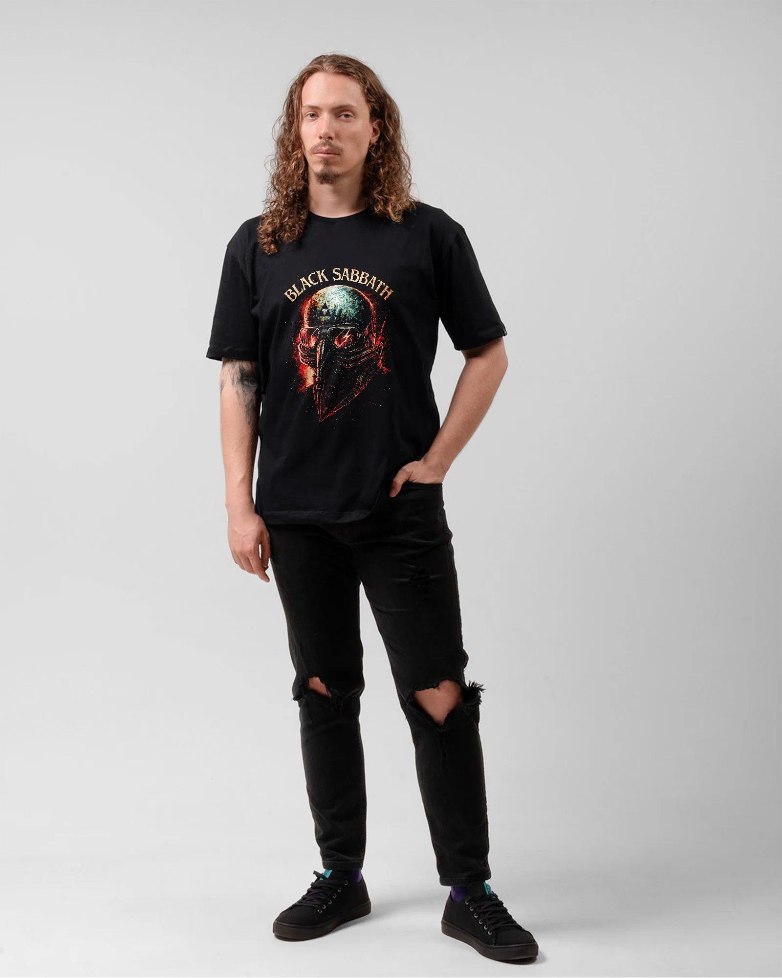 Camiseta Black Sabbath Mask Heavy Metal - Image 6