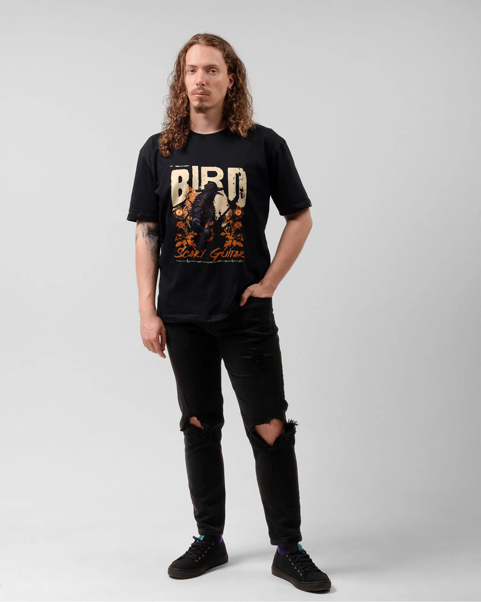 Camiseta Byrd Scary Guitar Rock Clássico - Image 5