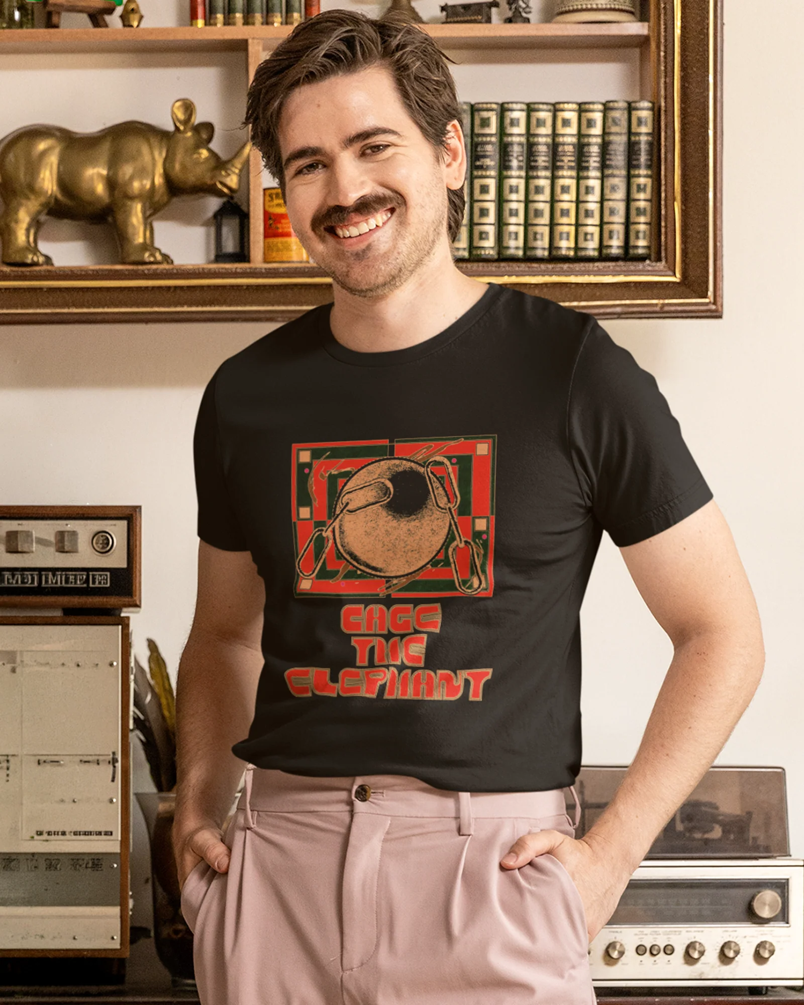 Camiseta Cage The Elephant Psicodelia Analógica Retrô Unissex - Image 3