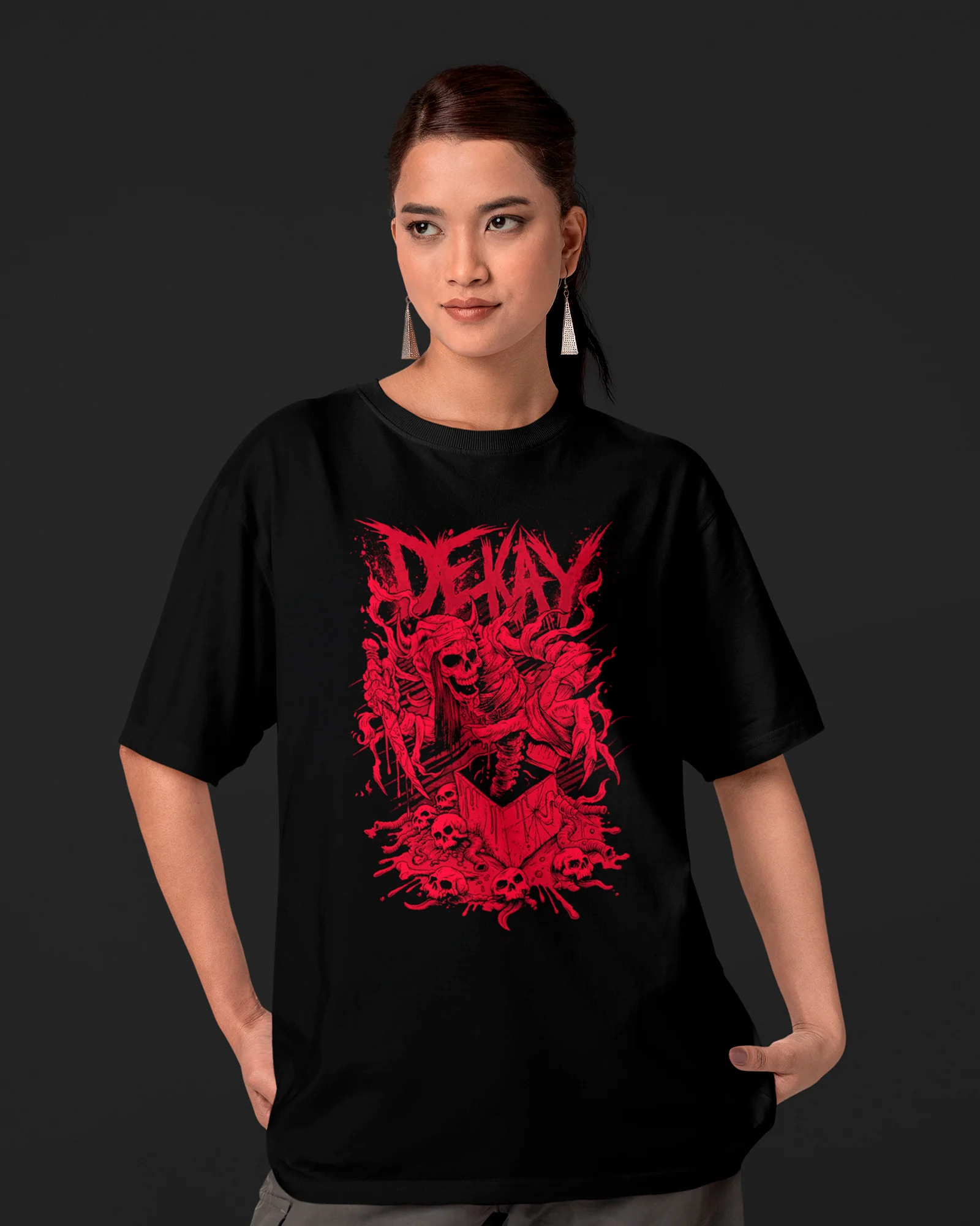 Camiseta Clássica Dekay Skull Red - Image 2