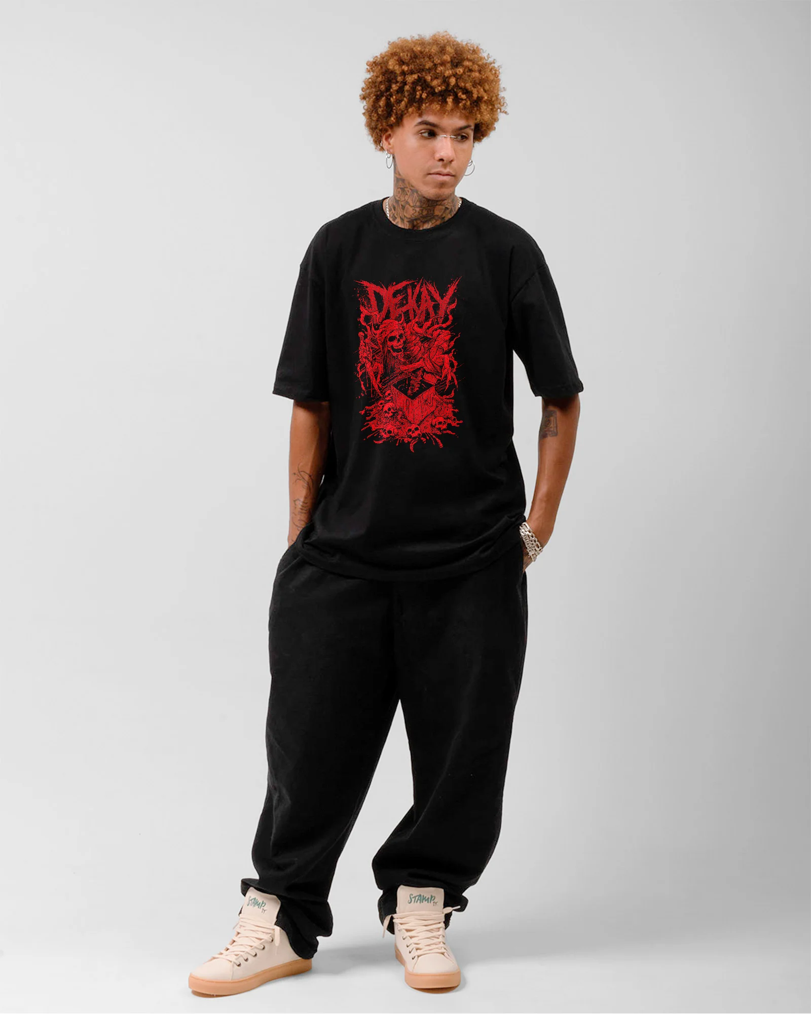 Camiseta Clássica Dekay Skull Red - Image 3