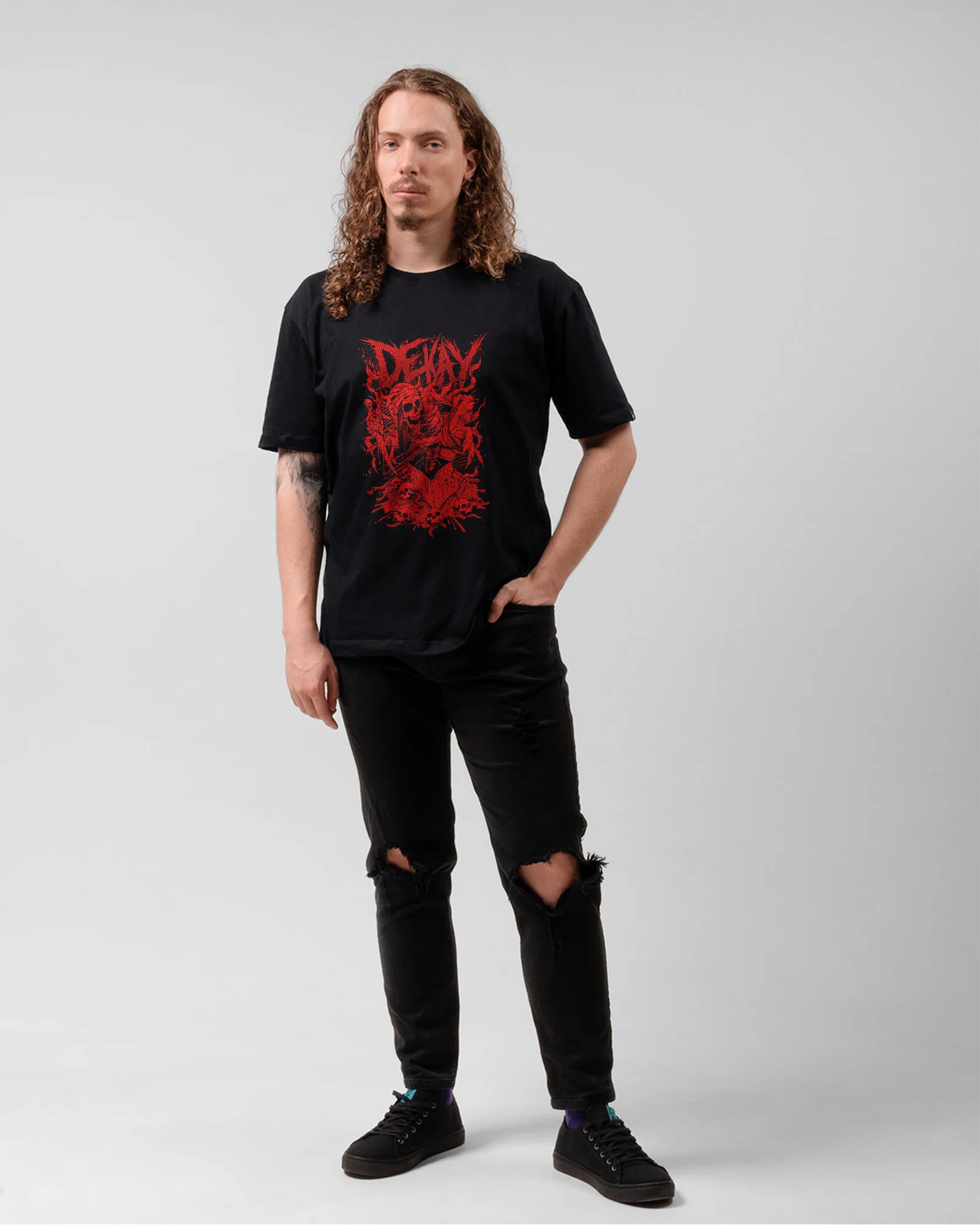 Camiseta Clássica Dekay Skull Red - Image 5