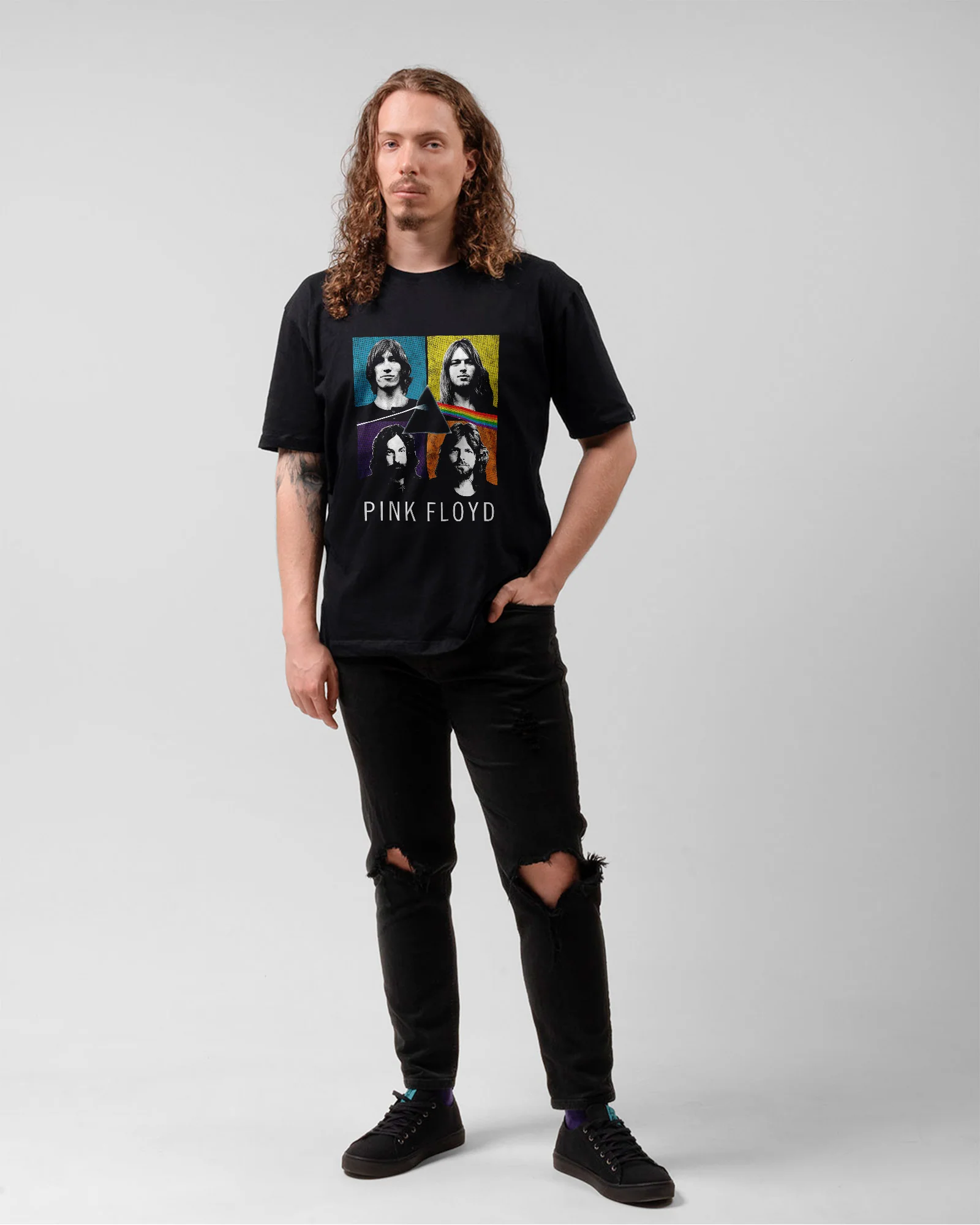 Camiseta Clássica Pink Floyd Integrantes Pop Art - Image 5