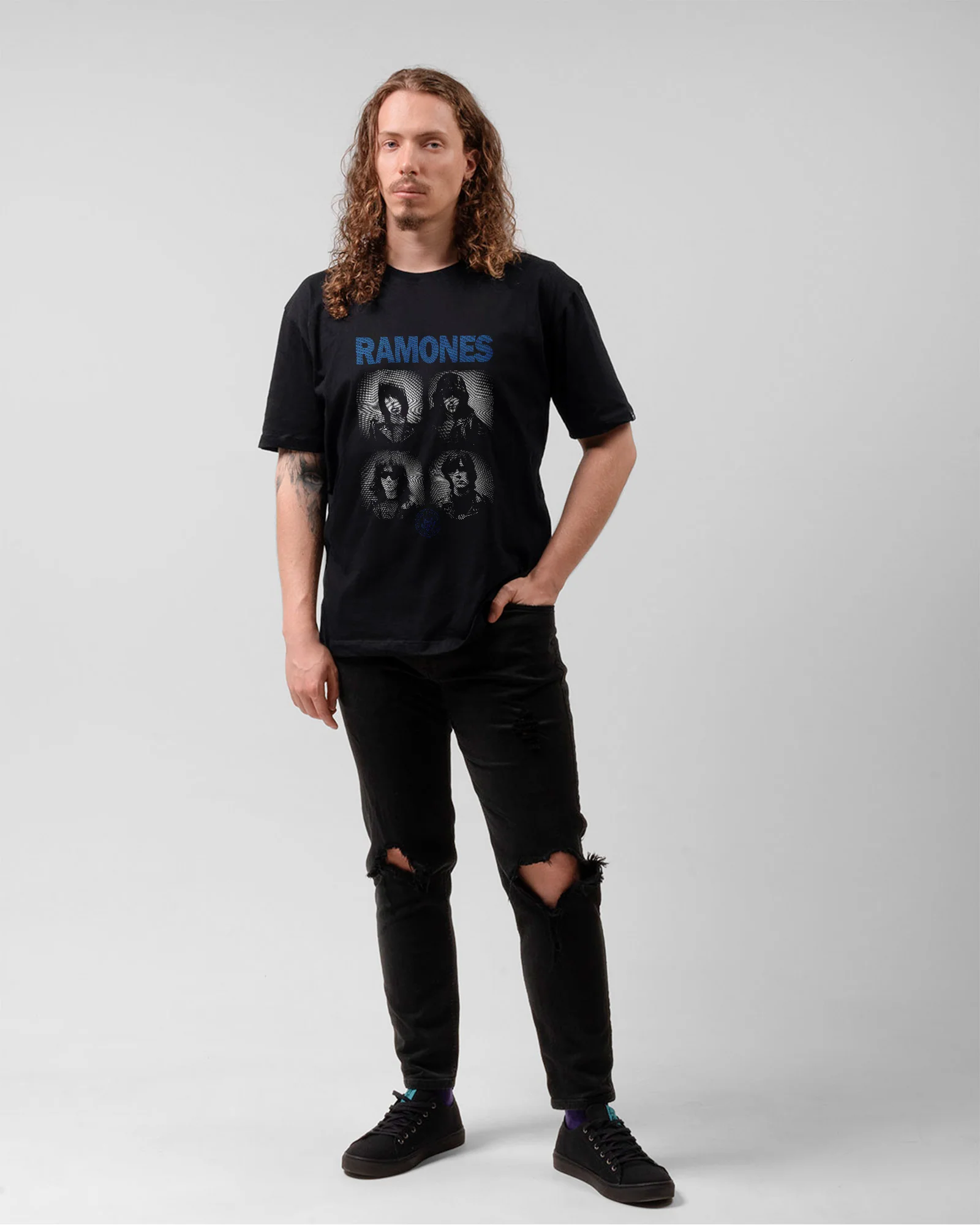 Camiseta Clássica Ramones Membros Photo - Image 5