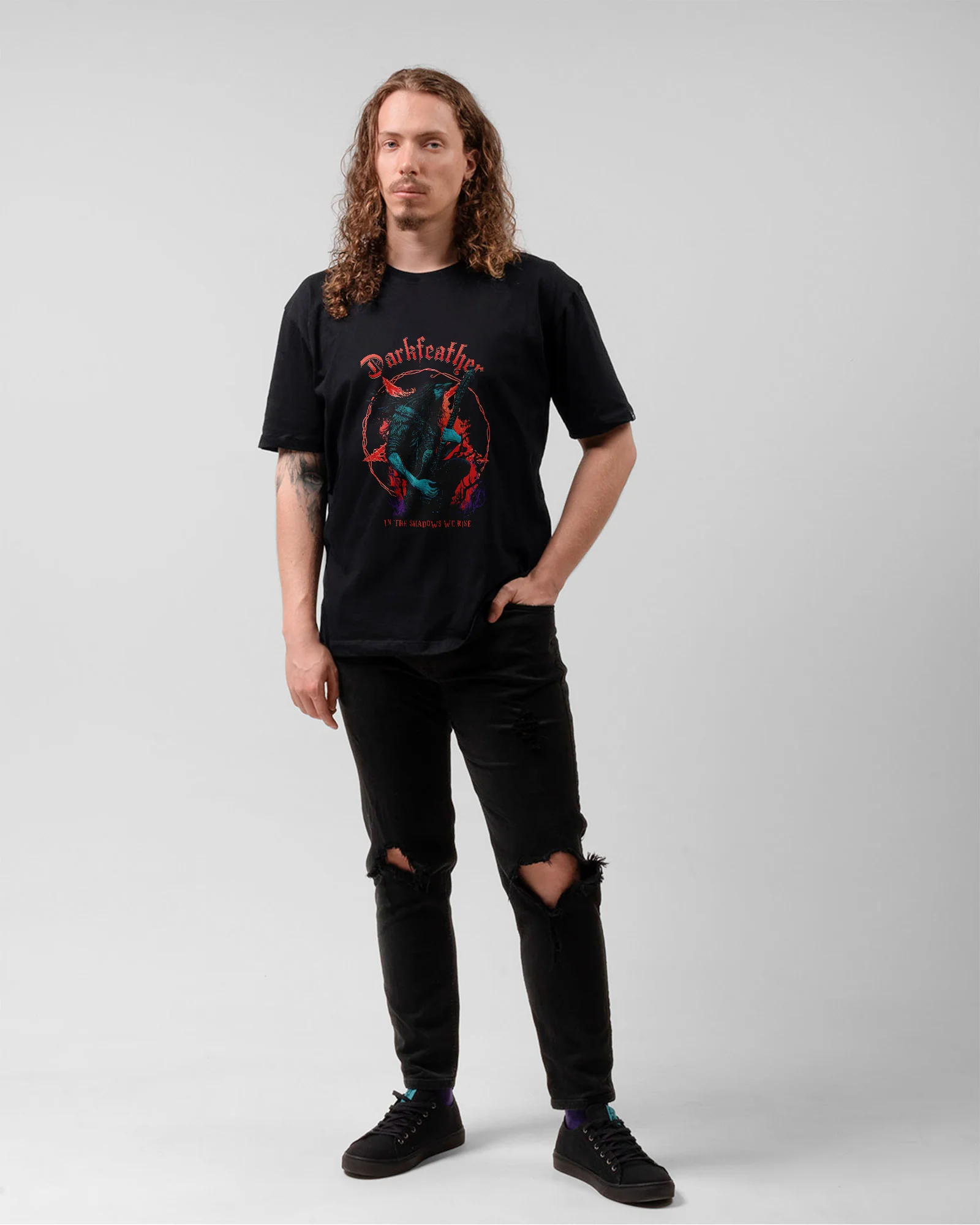 Camiseta Darkfeather In The Shadows Retrô - Image 5