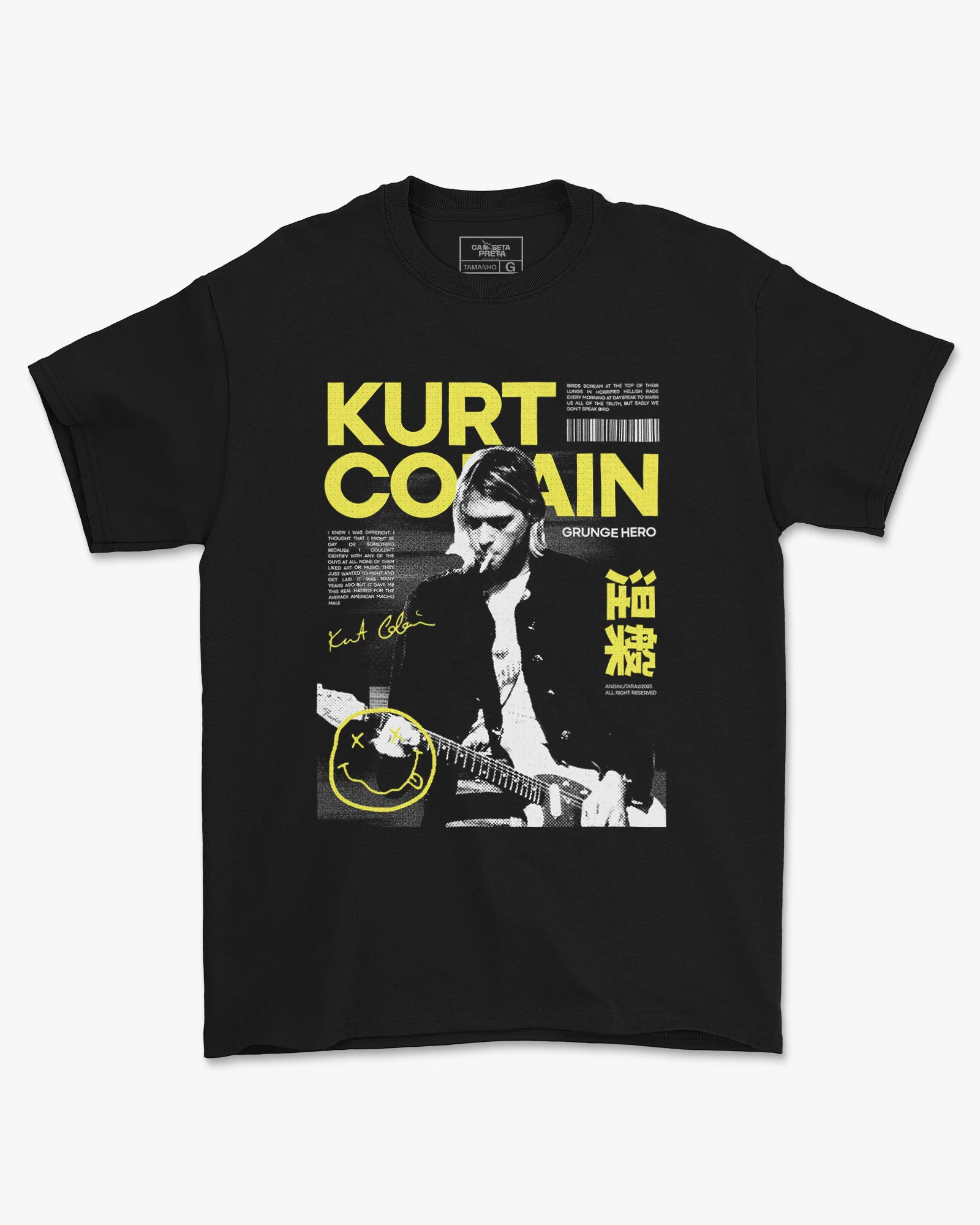 Camiseta Kurt Cobain Grunge Hero