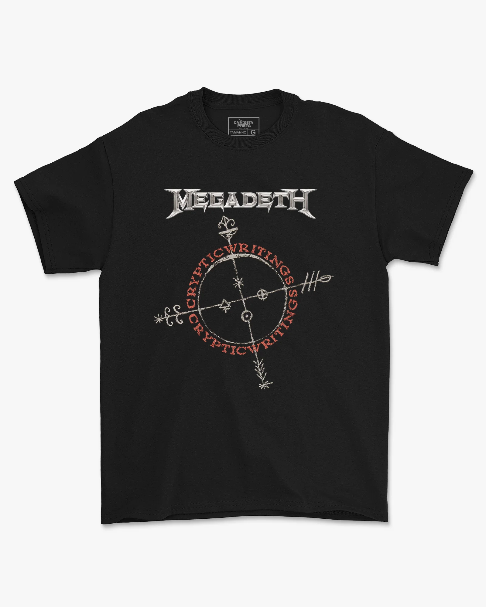 Camiseta Megadeth Bússola Símbolos Preta