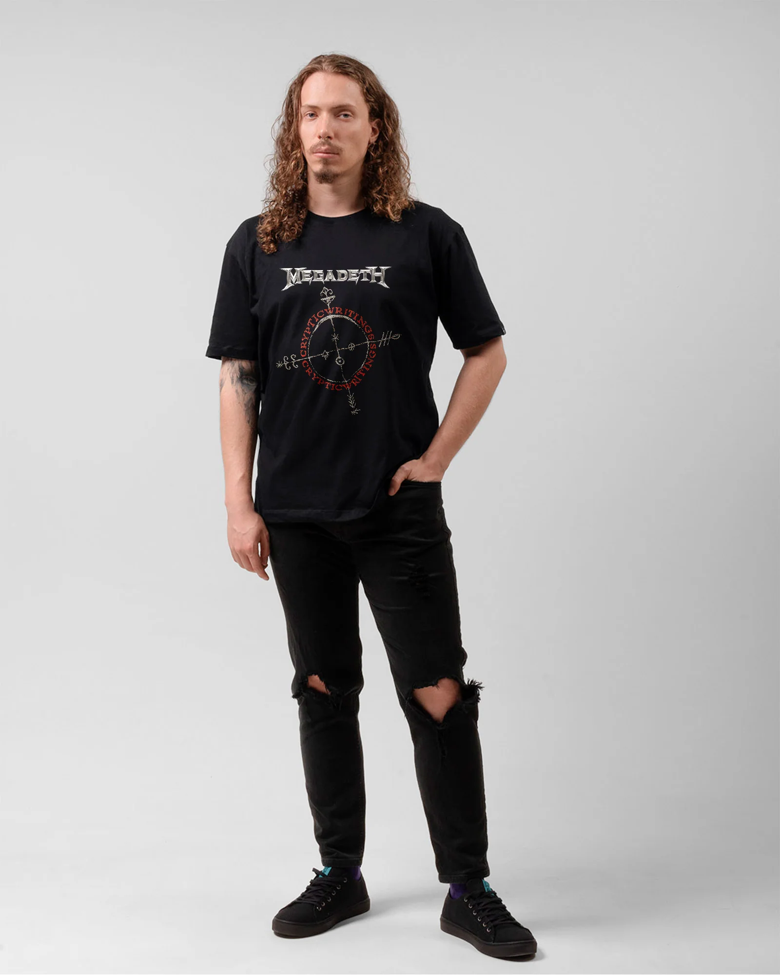 Camiseta Megadeth Bússola Símbolos Preta - Image 5