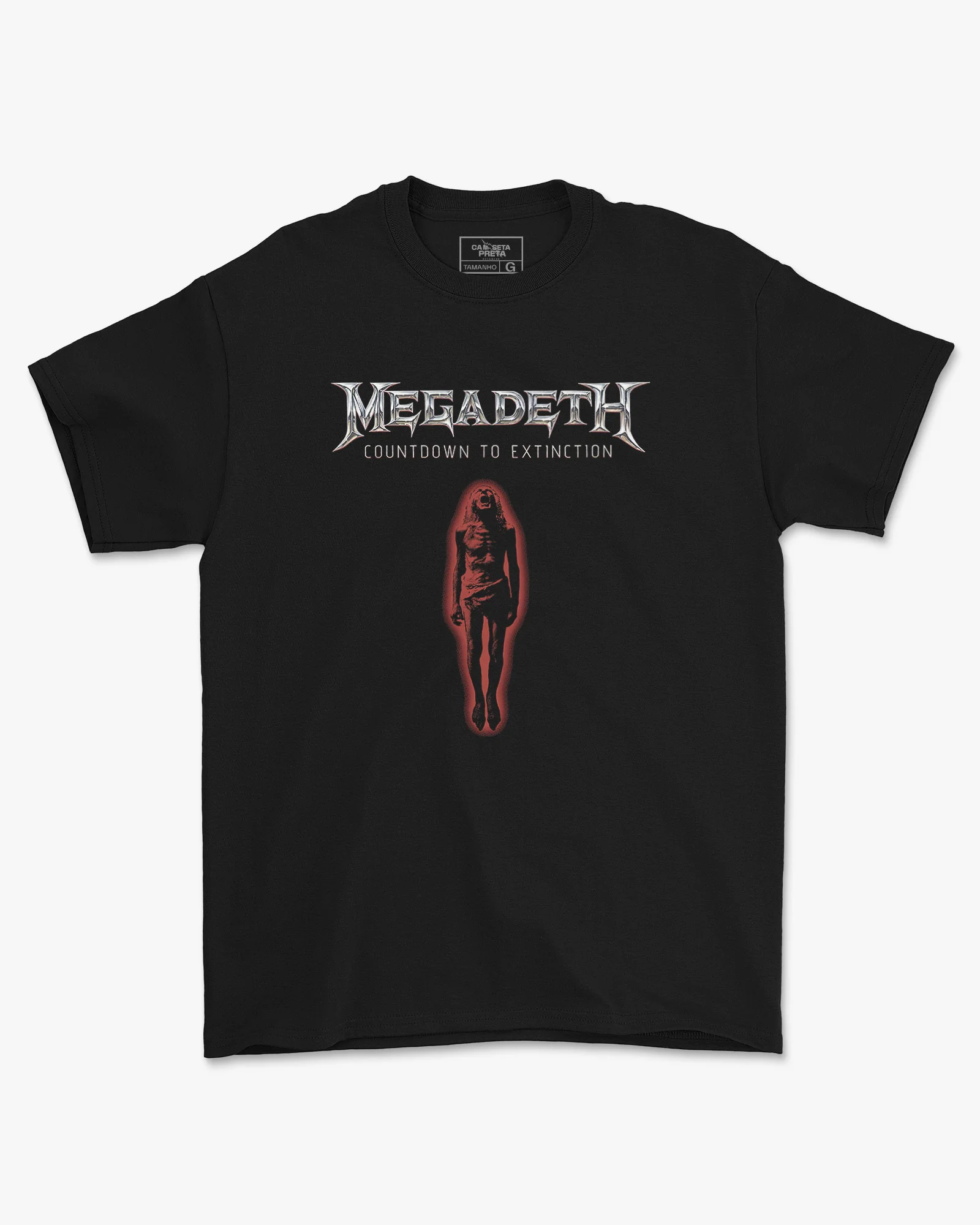 Camiseta Megadeth Countdown to Extinction Preta Estampada