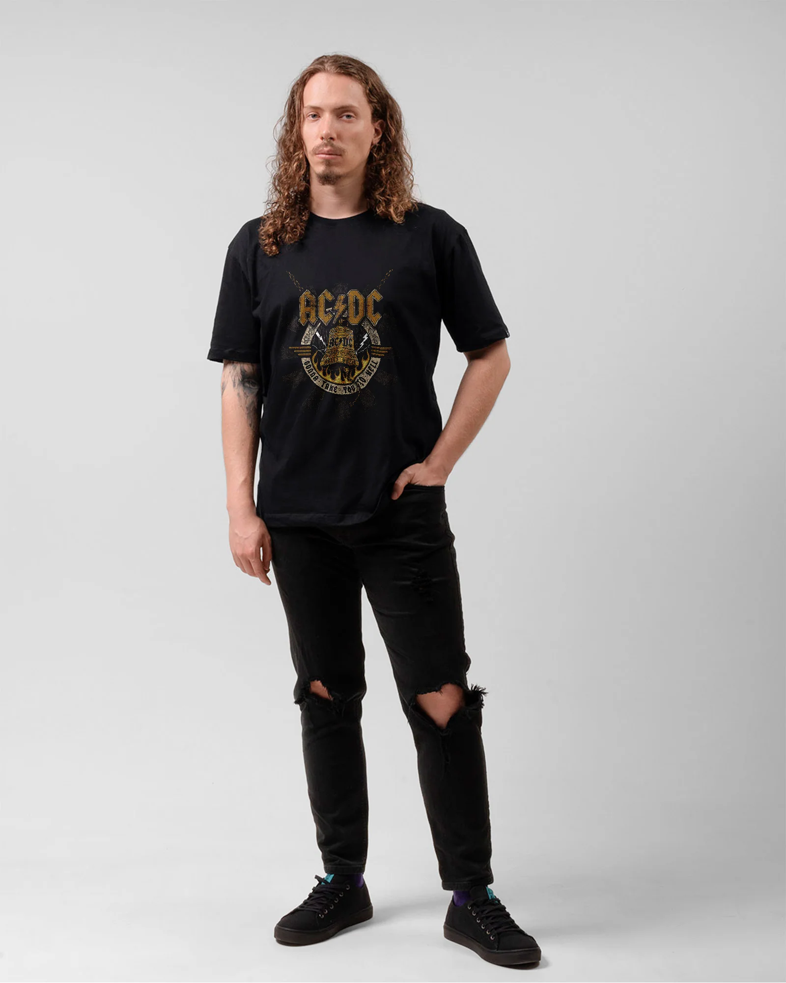 Camiseta Preta AC/DC Take You to Hell - Image 5