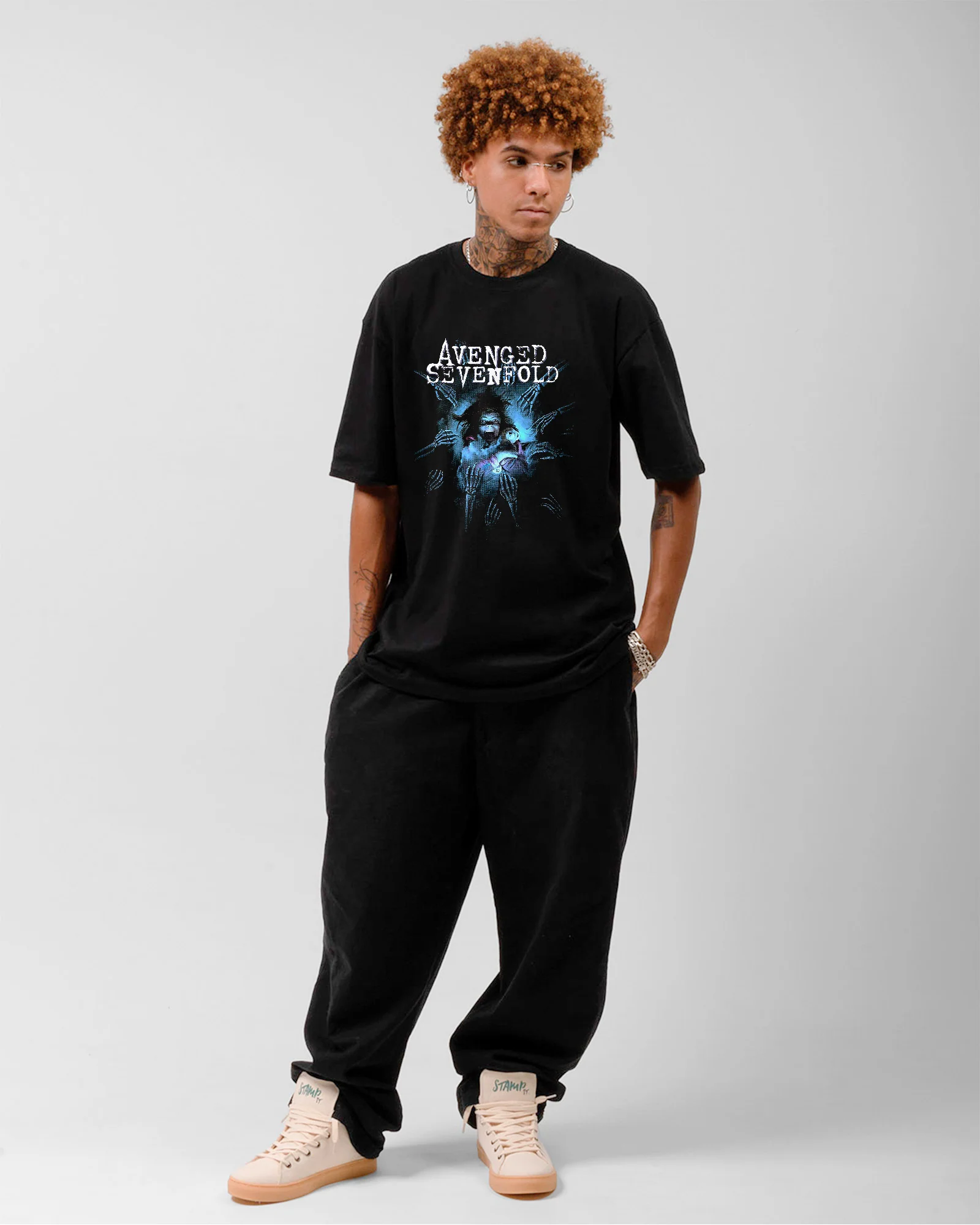 Camiseta Preta Avenged Sevenfold Hands - Image 3