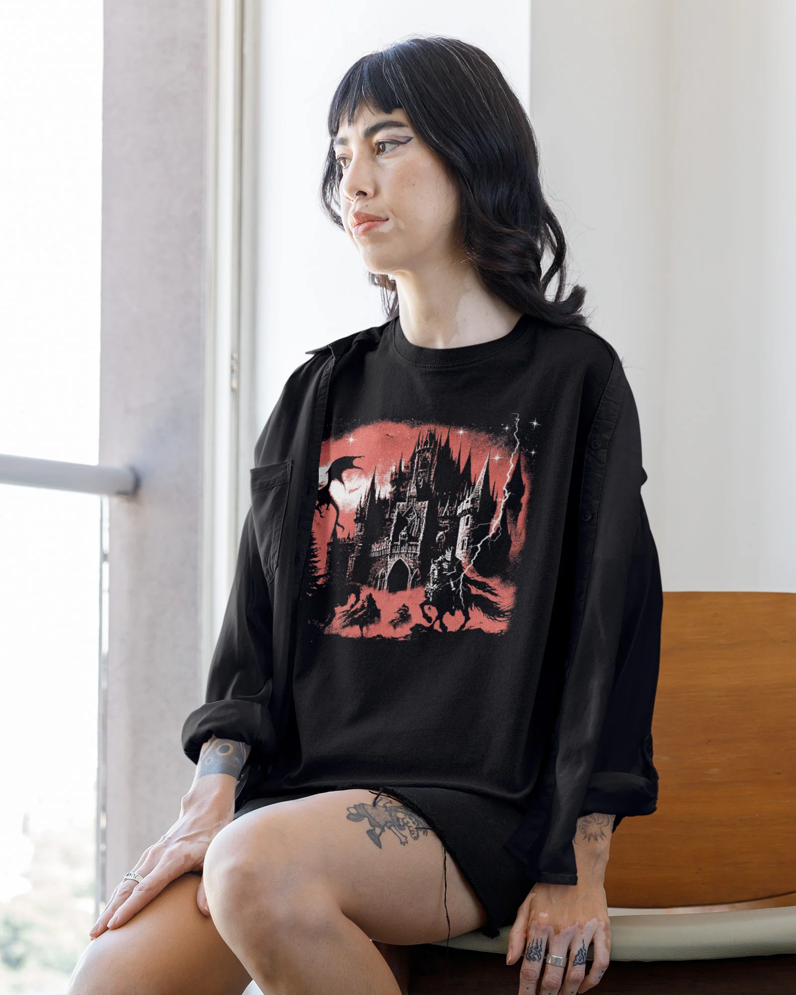 Camiseta Preta Castle Of Darkness - Image 2