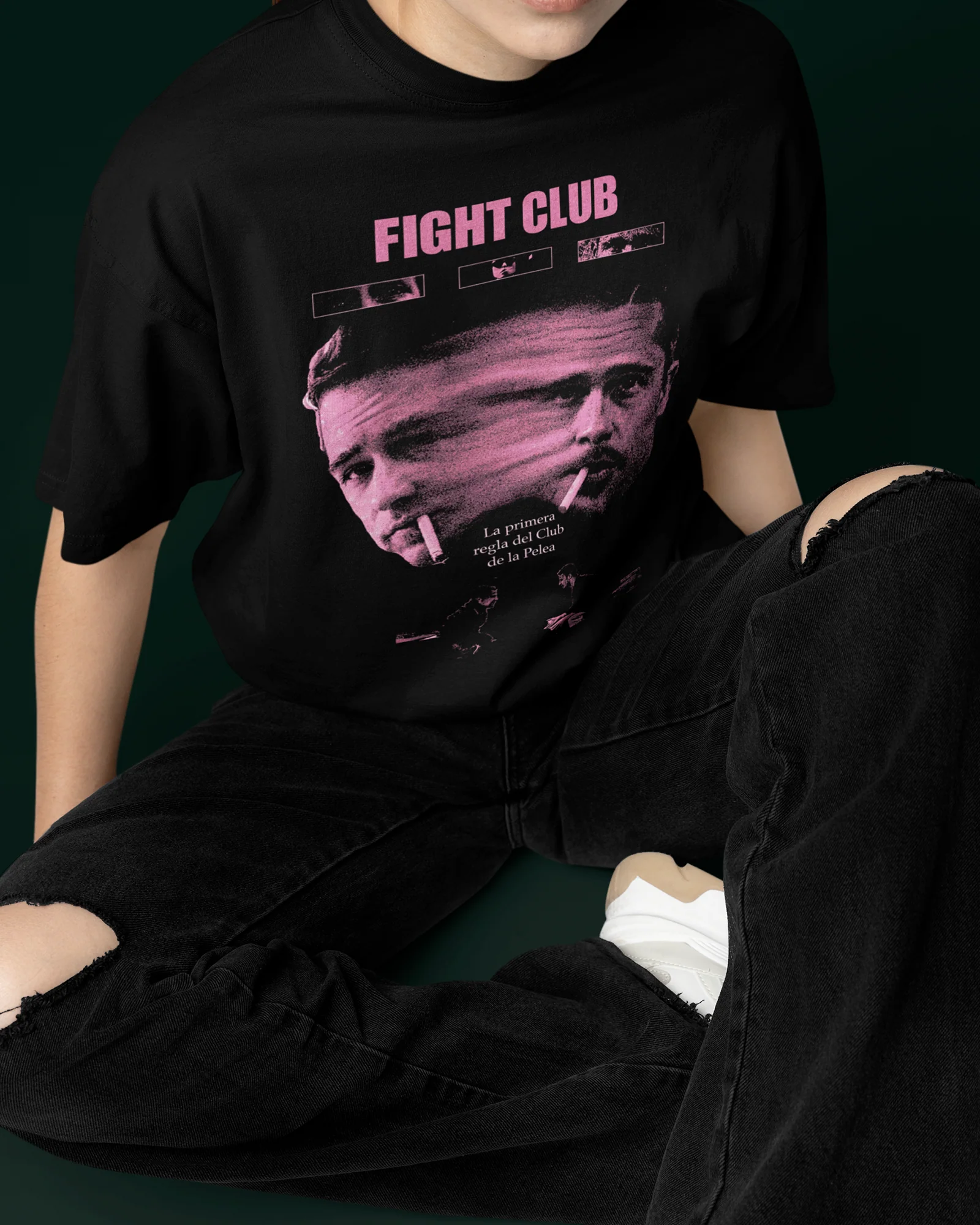 Camiseta Preta Clube da Luta 1999 Filme Cult Atemporal Unissex - Image 3