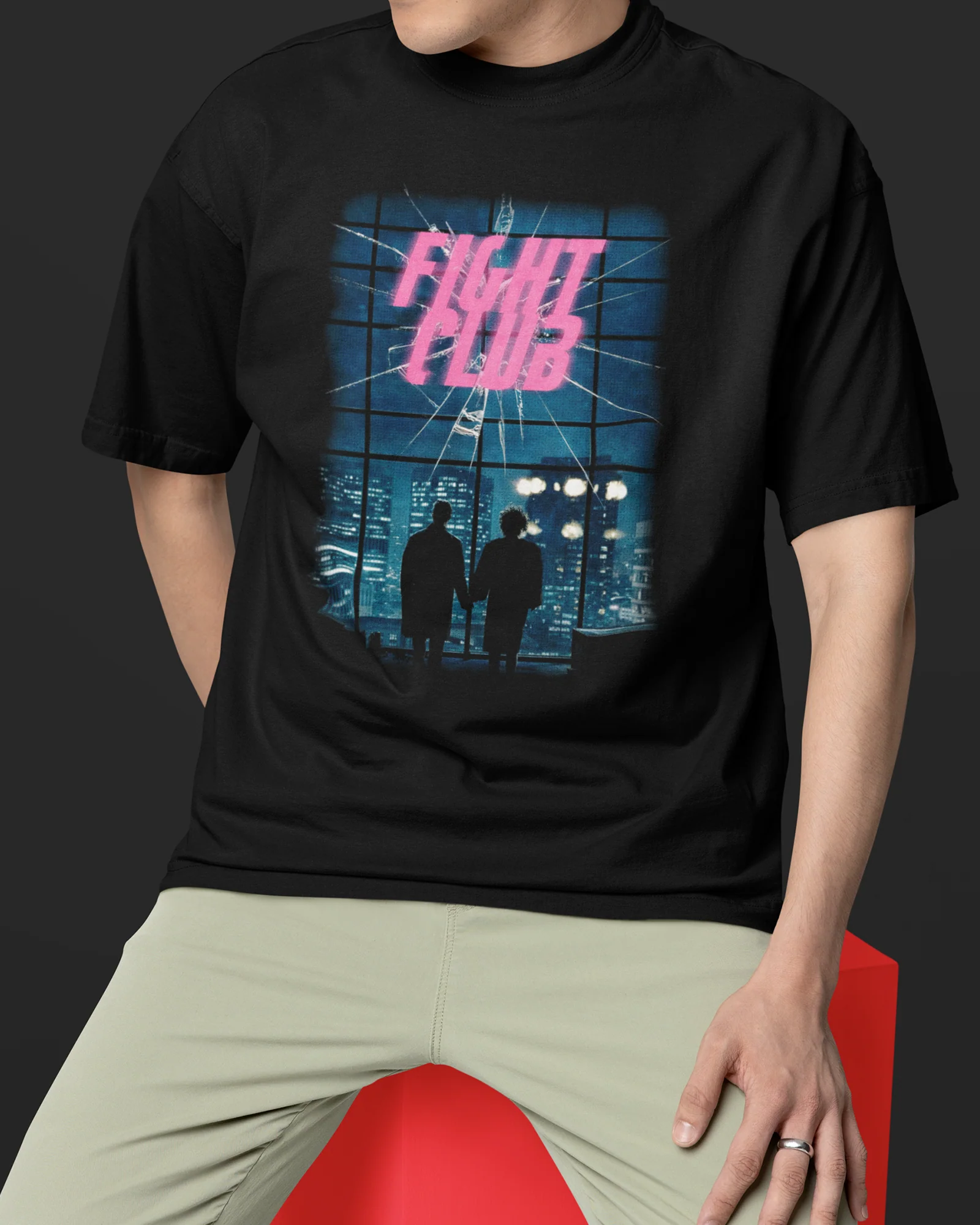 Camiseta Preta Clube da Luta Explosão Final Cena Icônica do Filme Unissex - Image 2