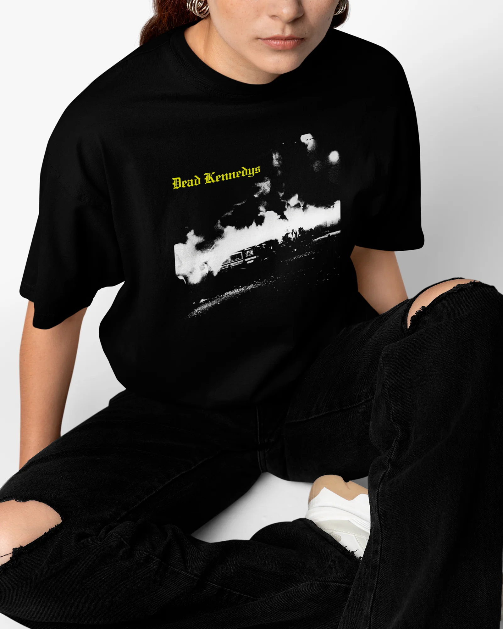 Camiseta Preta Dead Kennedys Carros em Chamas Punk - Image 2