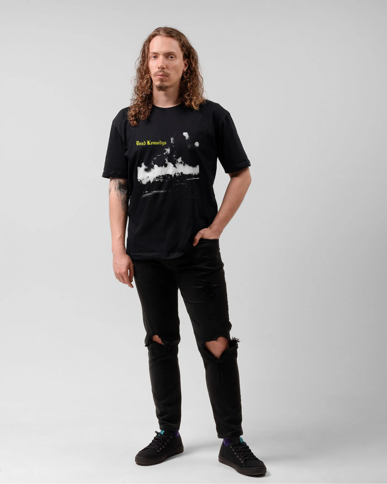 Camiseta Preta Dead Kennedys Carros em Chamas Punk - Image 5