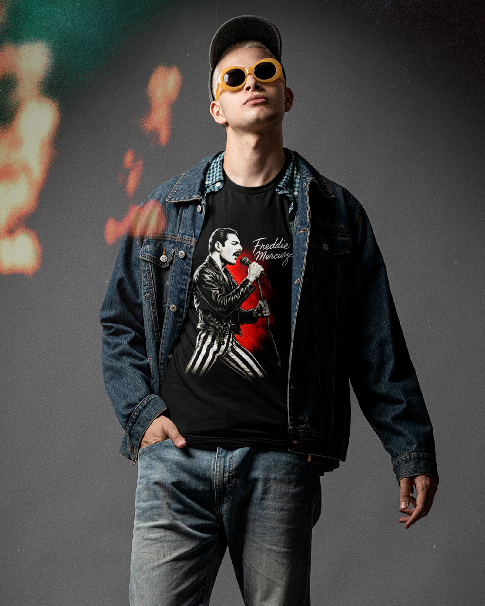 Camiseta Preta Freddie Mercury Singing - Image 2