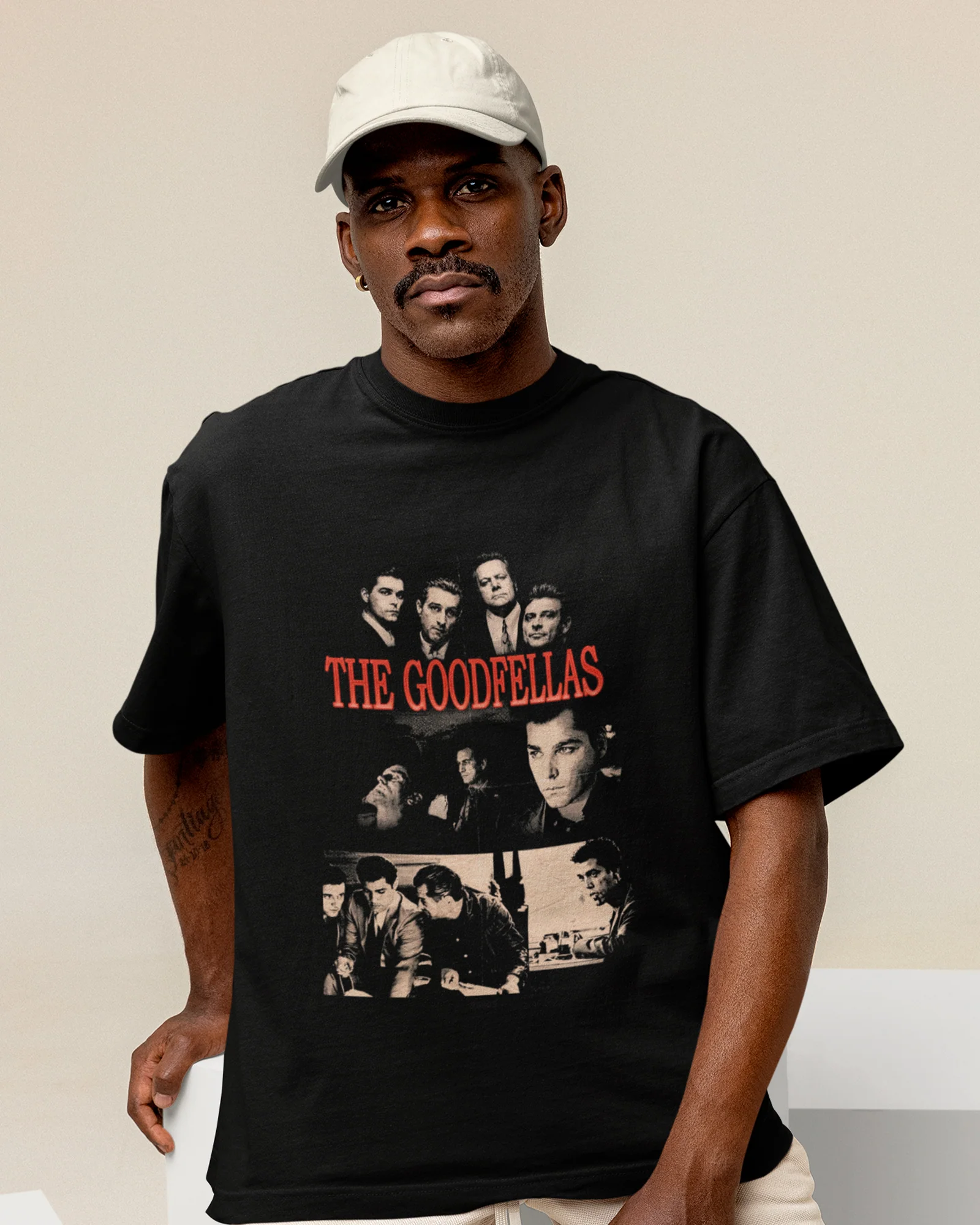 Camiseta Preta Goodfellas Integrantes Visual Clássico Unissex - Image 4