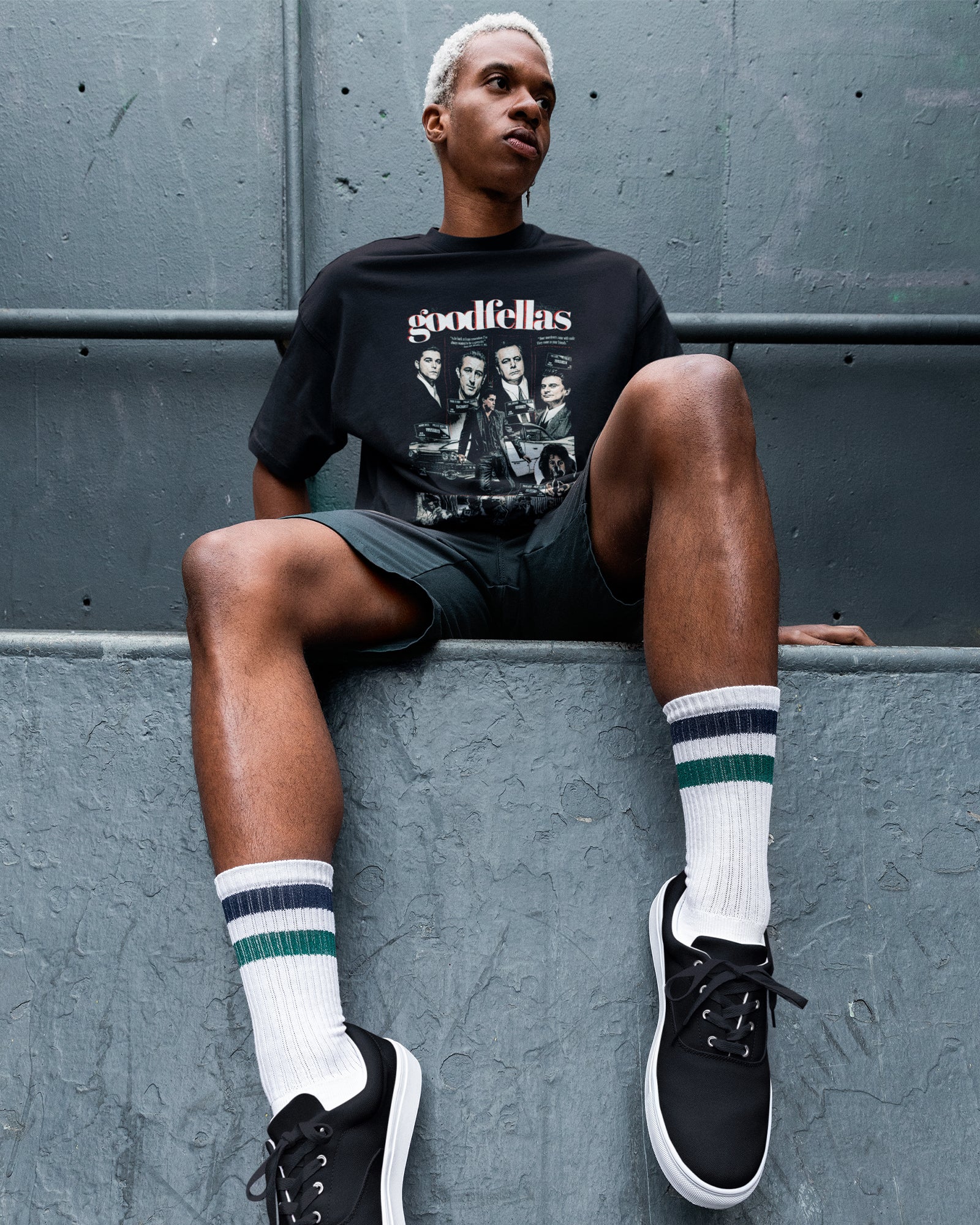 Camiseta Preta Goodfellas Quadrinhos Elenco Design Unissex - Image 4