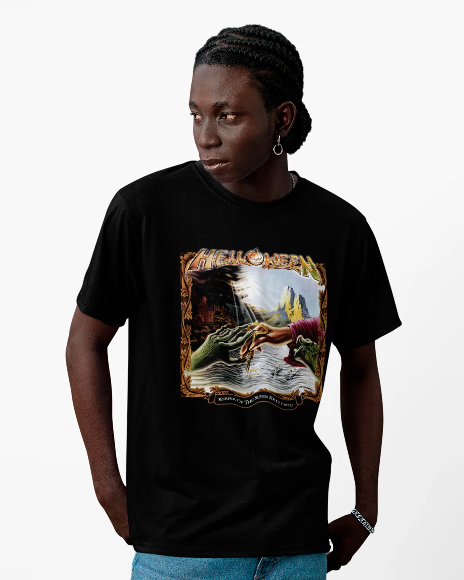 Camiseta Preta Helloween Mão Chave Keeper of the Seven Keys - Image 2