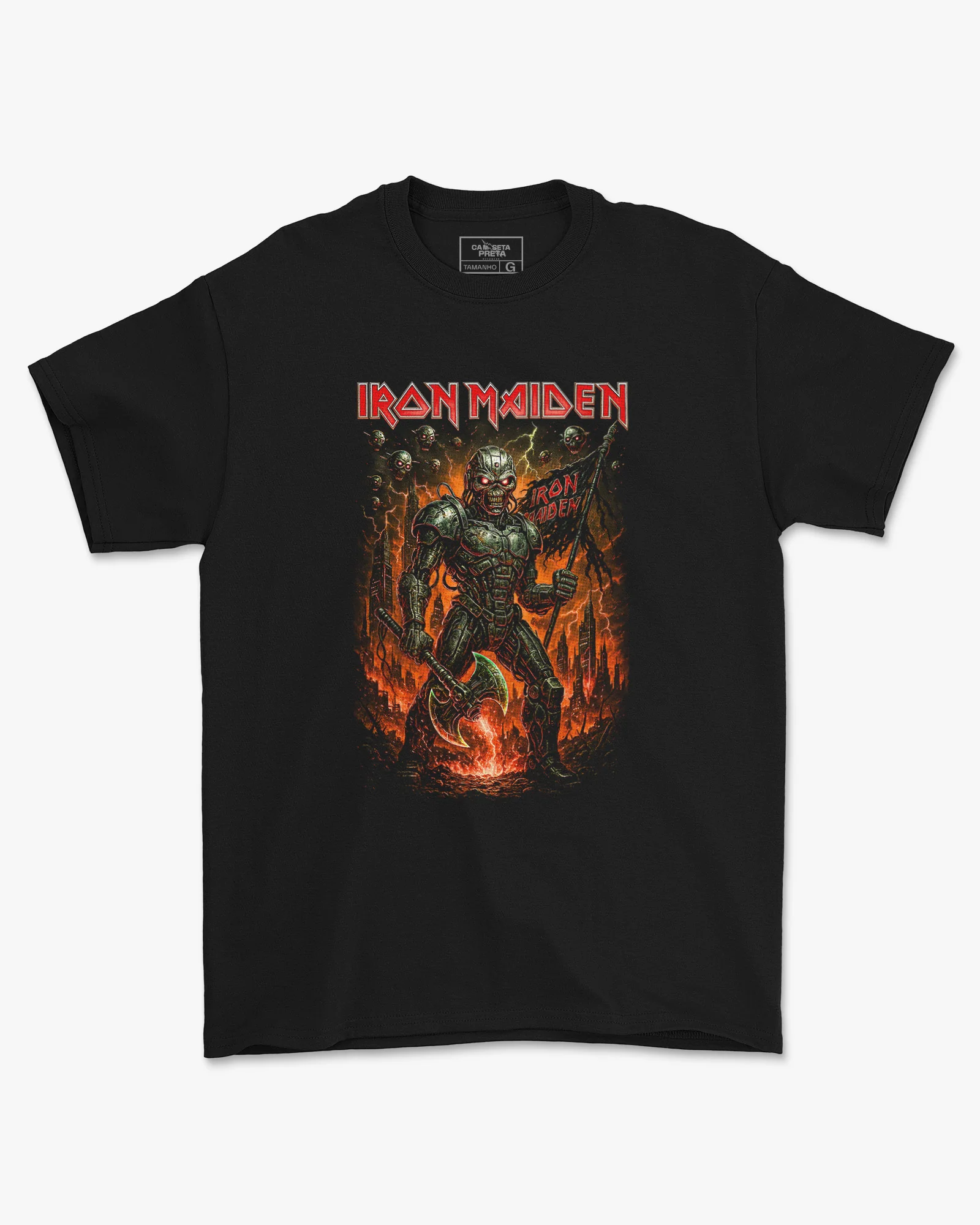 Camiseta Preta Iron Maiden Future War