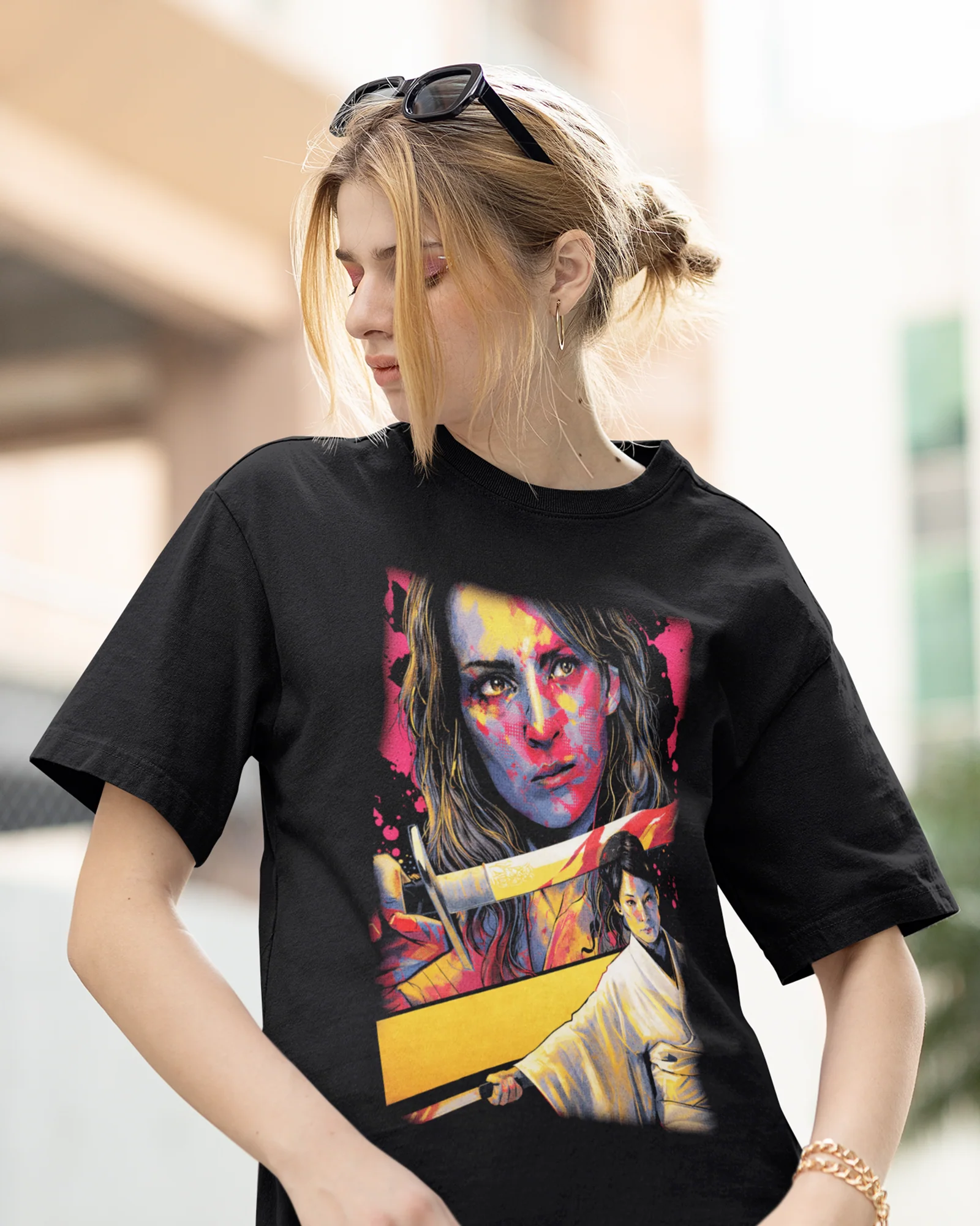 Camiseta Preta Kill Bill Arte Inspirada na Lenda da Katana Unissex - Image 3