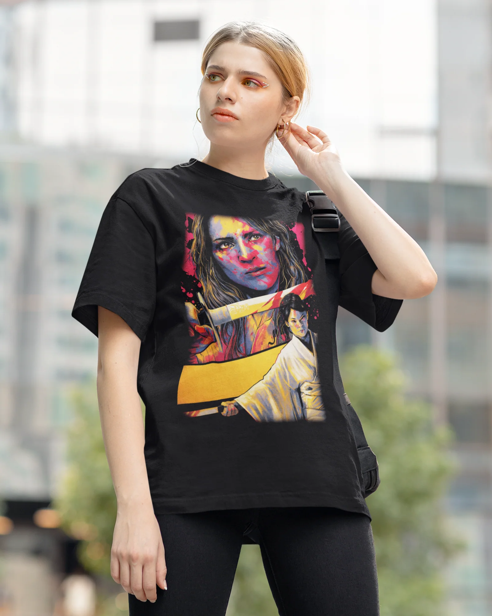 Camiseta Preta Kill Bill Arte Inspirada na Lenda da Katana Unissex - Image 4
