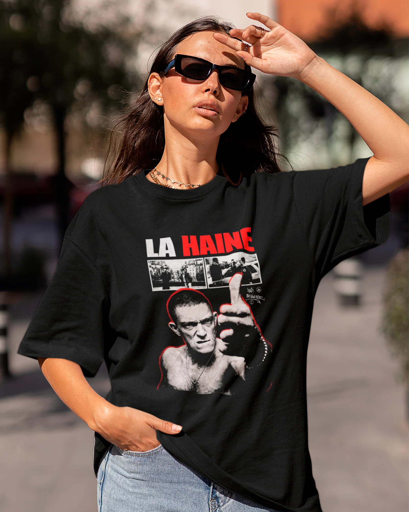 Camiseta Preta La Haine Vinz Integrante Visual Clássico Unissex - Image 4