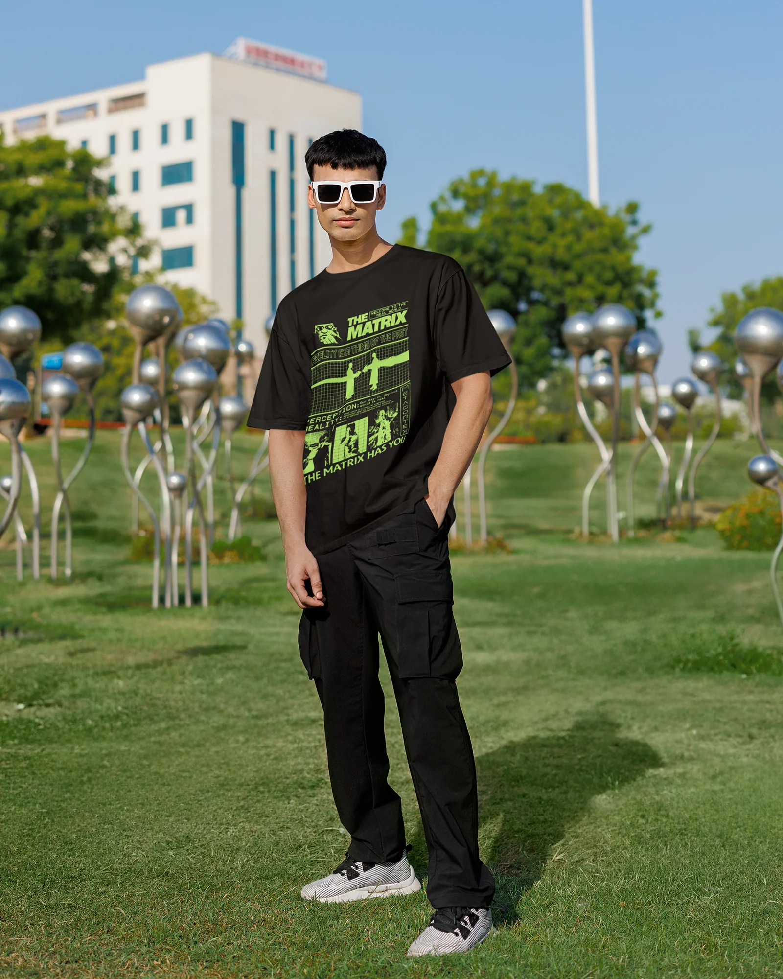 Camiseta Preta Matrix Estampa Inspirada no Clássico de 1999 Unissex - Image 2