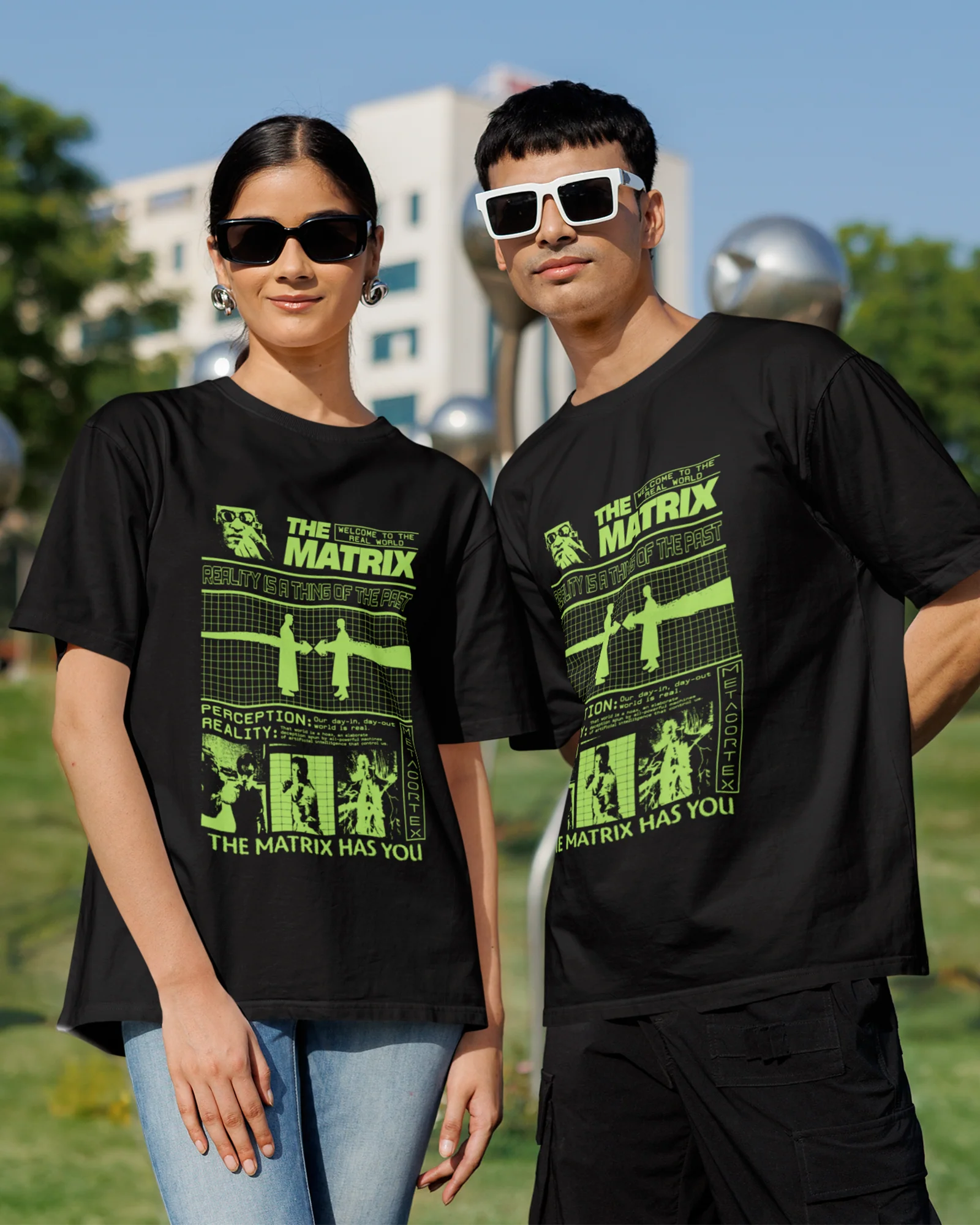 Camiseta Preta Matrix Estampa Inspirada no Clássico de 1999 Unissex - Image 3