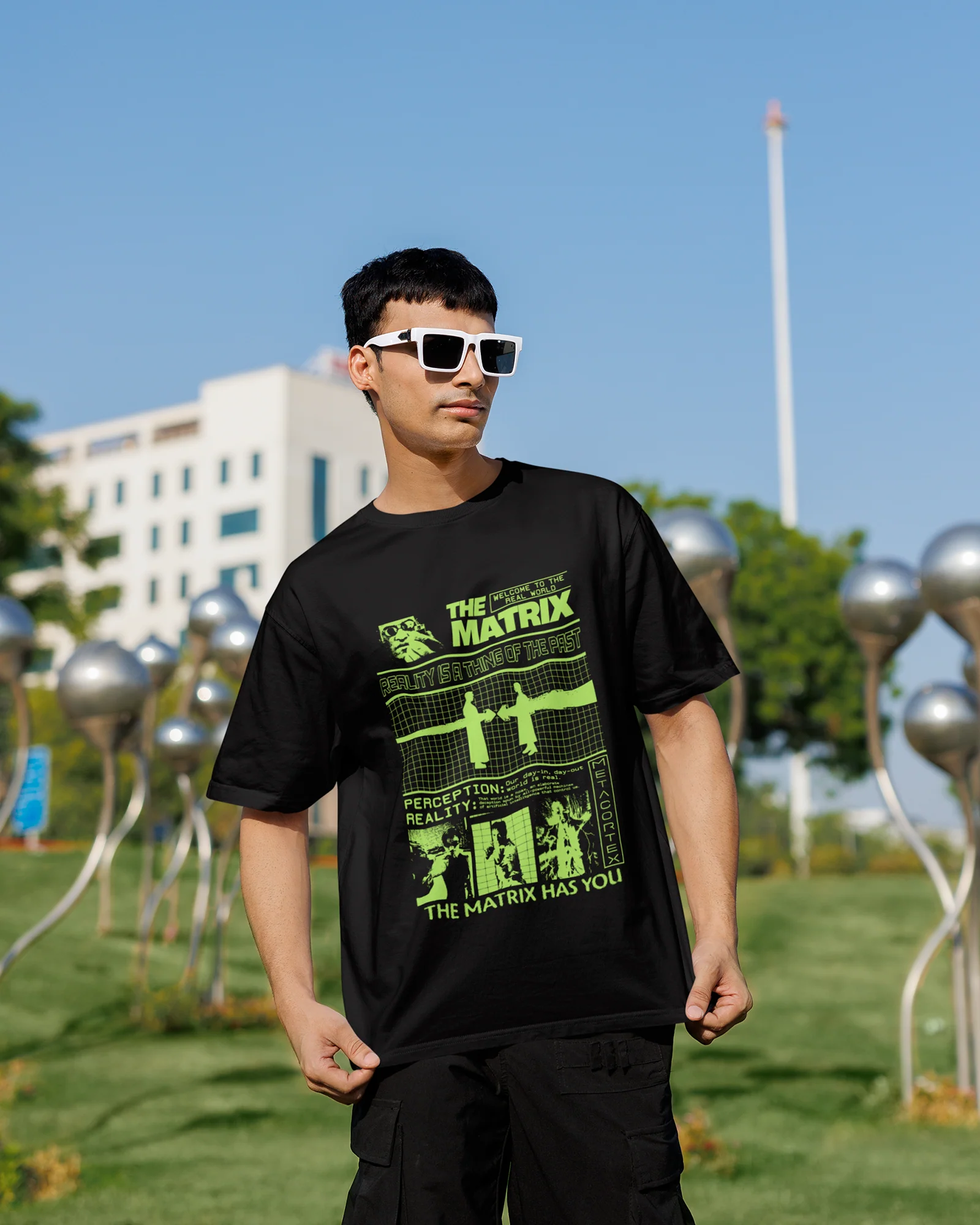 Camiseta Preta Matrix Estampa Inspirada no Clássico de 1999 Unissex - Image 4