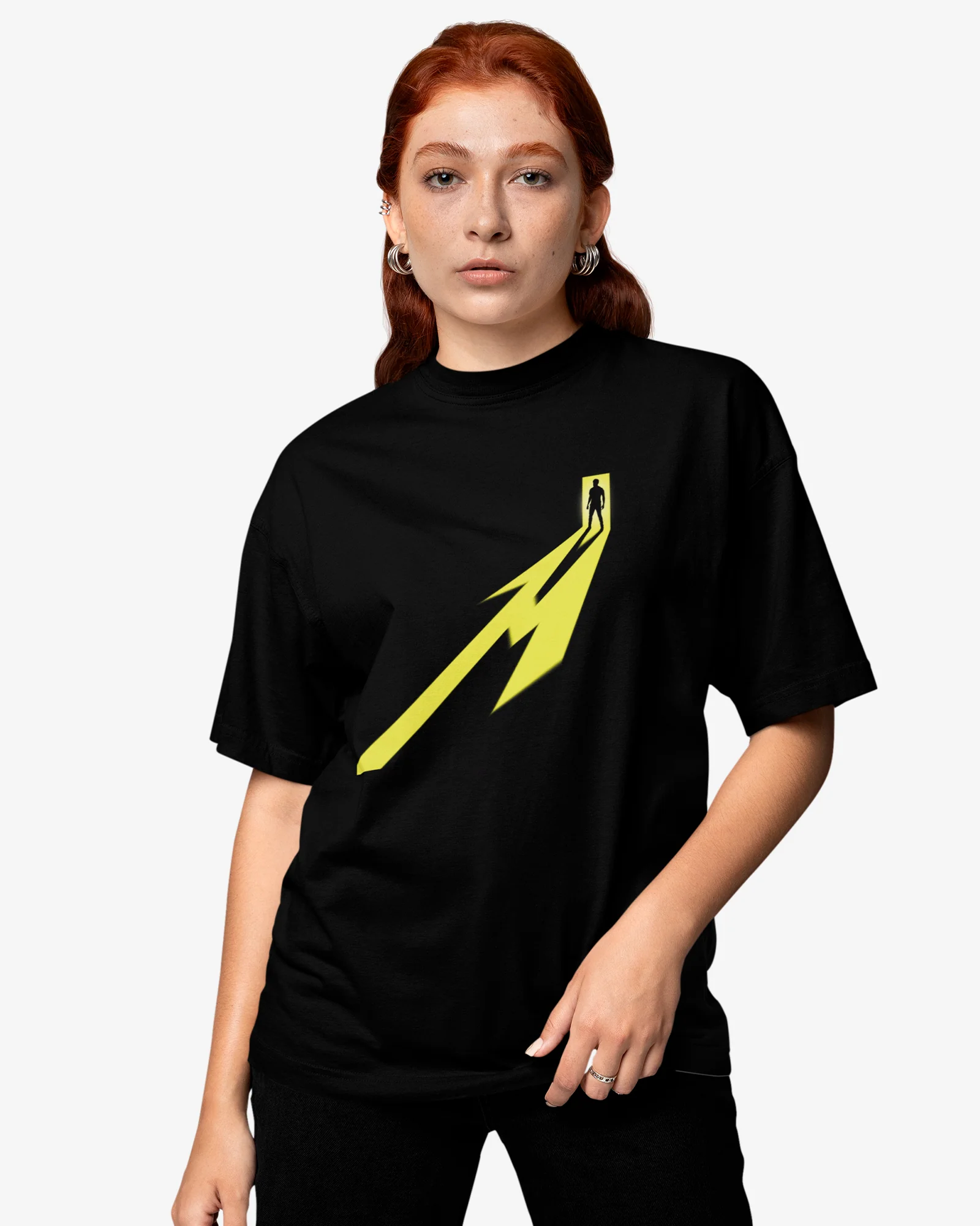 Camiseta Preta Metallica Luz Homem Porta M - Image 2