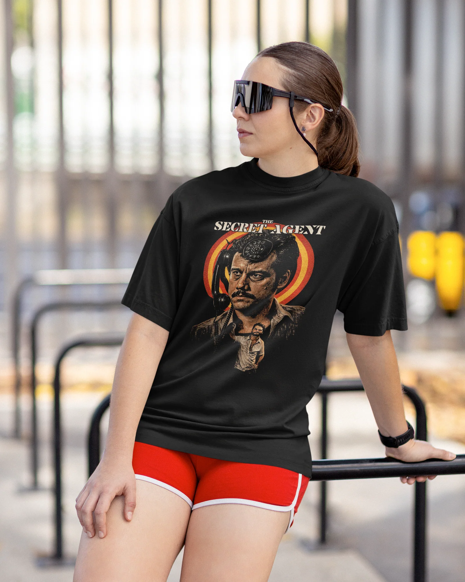 Camiseta Preta O Agente Secreto Filme 2025 Suspense e Ação Unissex - Image 2