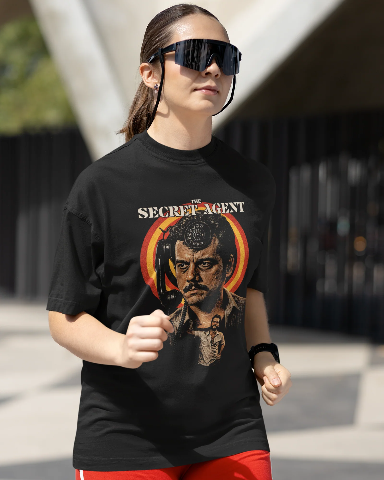 Camiseta Preta O Agente Secreto Filme 2025 Suspense e Ação Unissex - Image 3