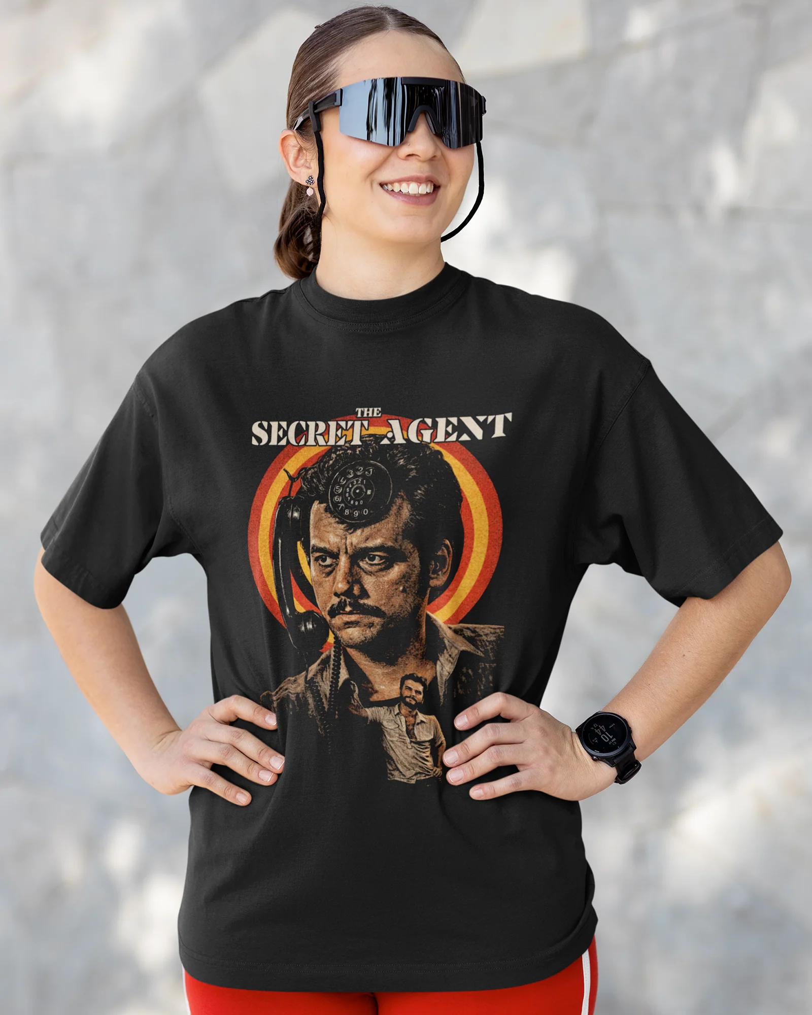Camiseta Preta O Agente Secreto Filme 2025 Suspense e Ação Unissex - Image 4