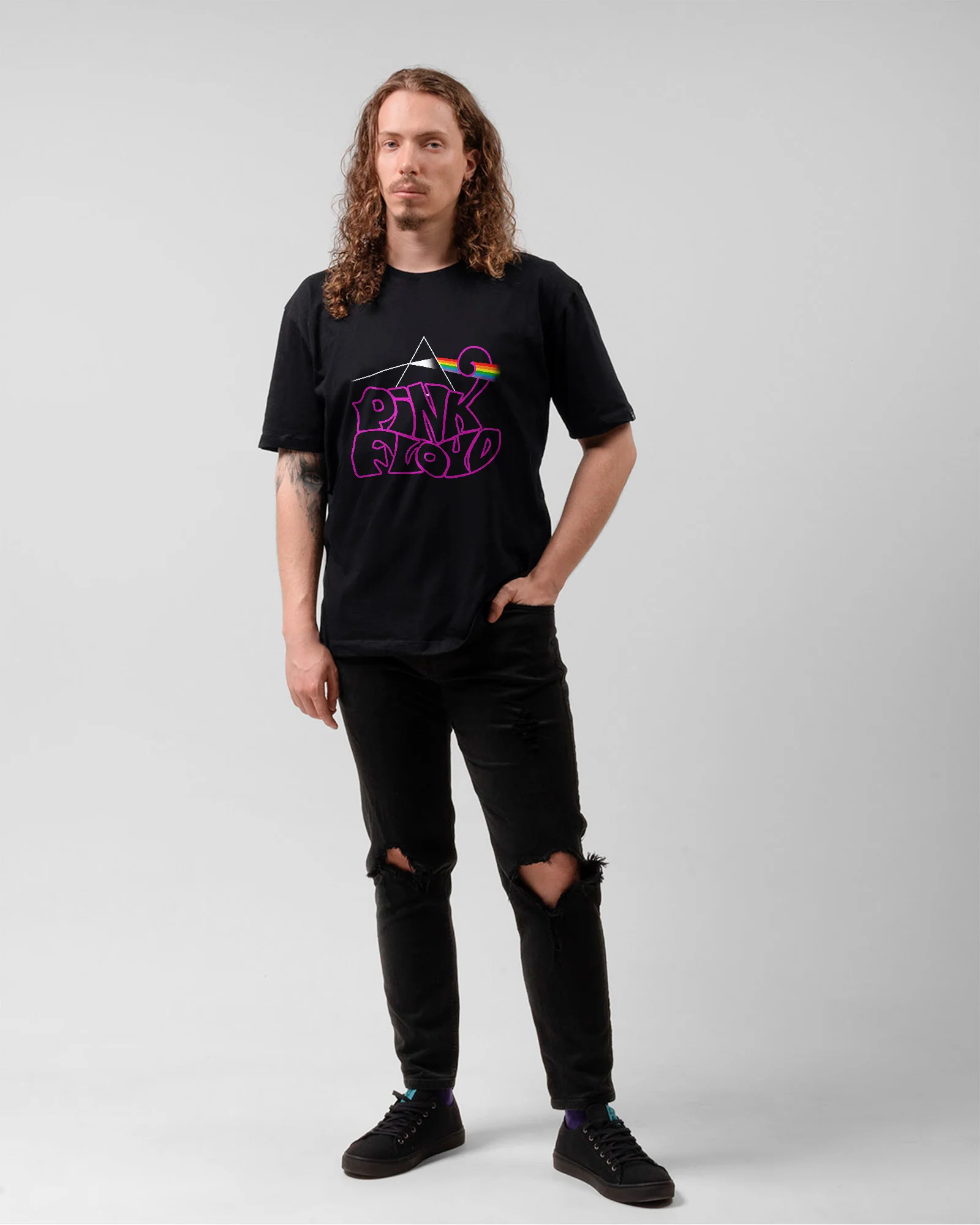 Camiseta Preta Pink Floyd Retrô Estilo - Image 5