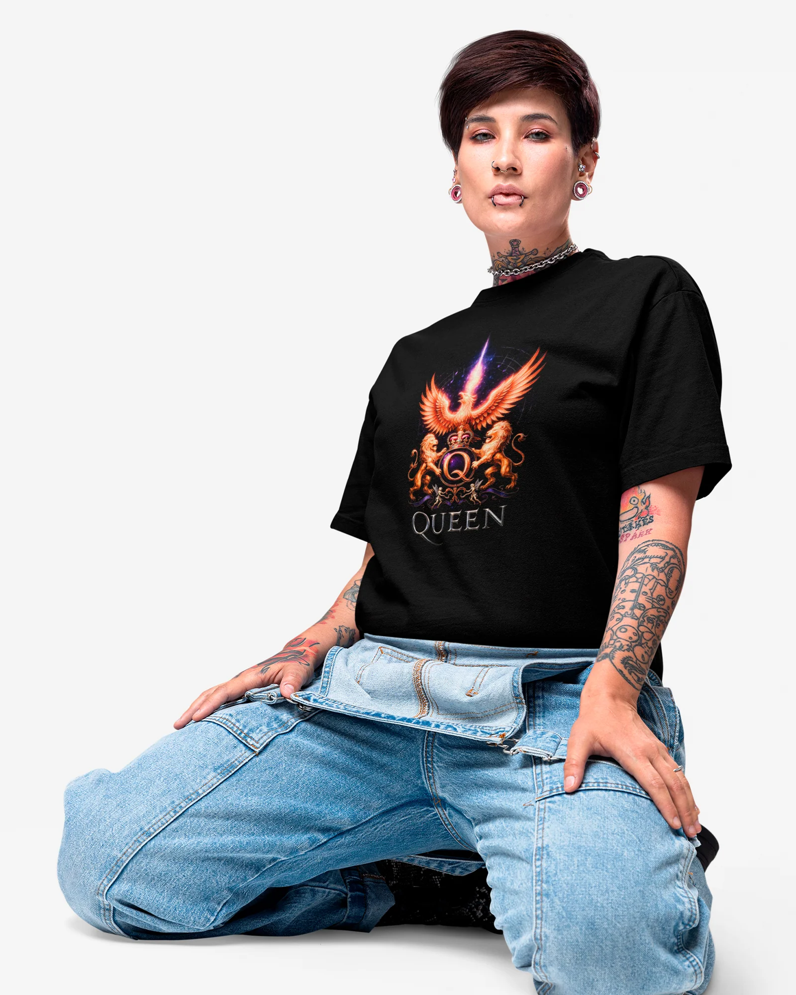 Camiseta Preta Queen Phoenix Brasão - Image 2