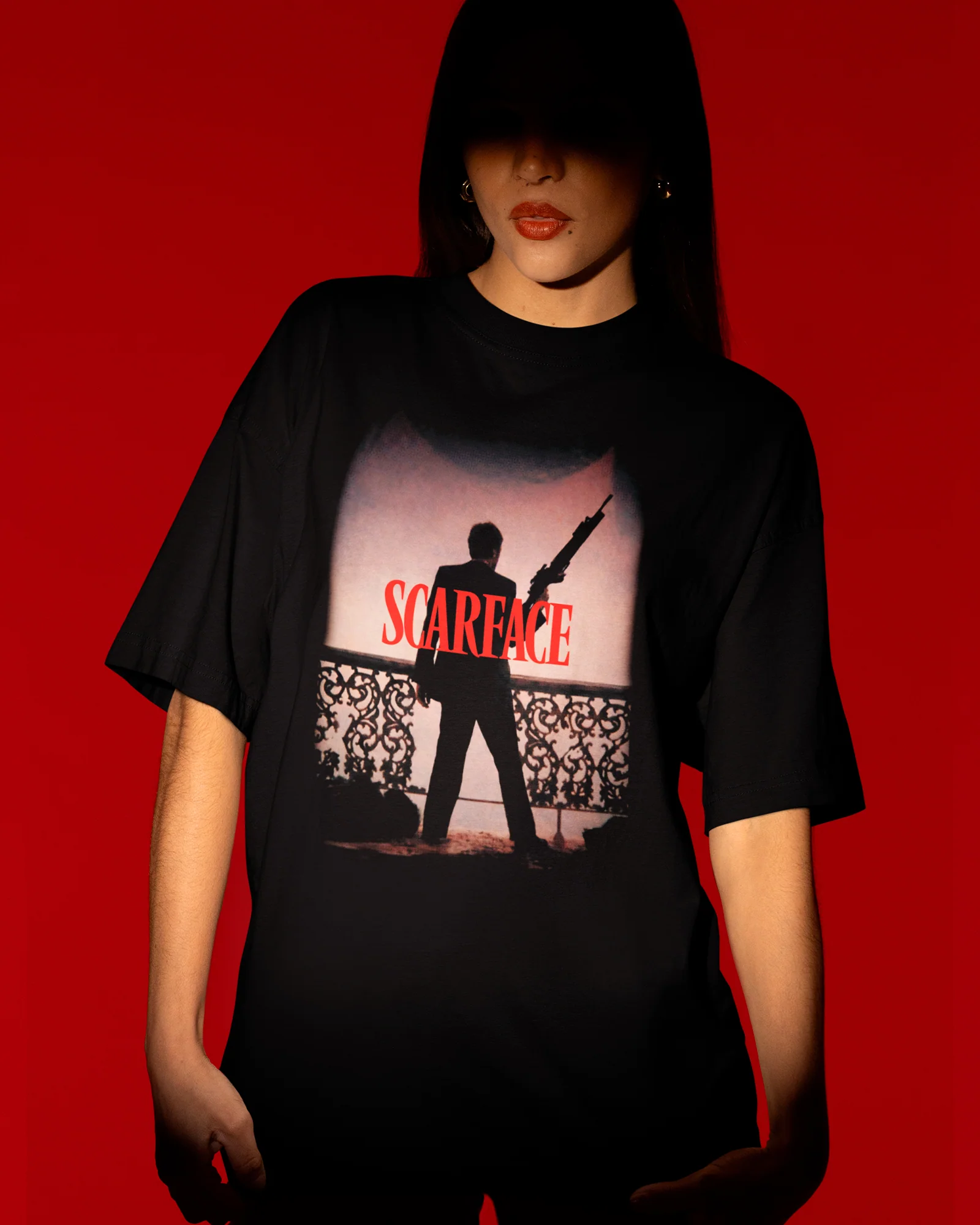 Camiseta Preta Scarface Tony Montana Cena Clássica Unissex - Image 3