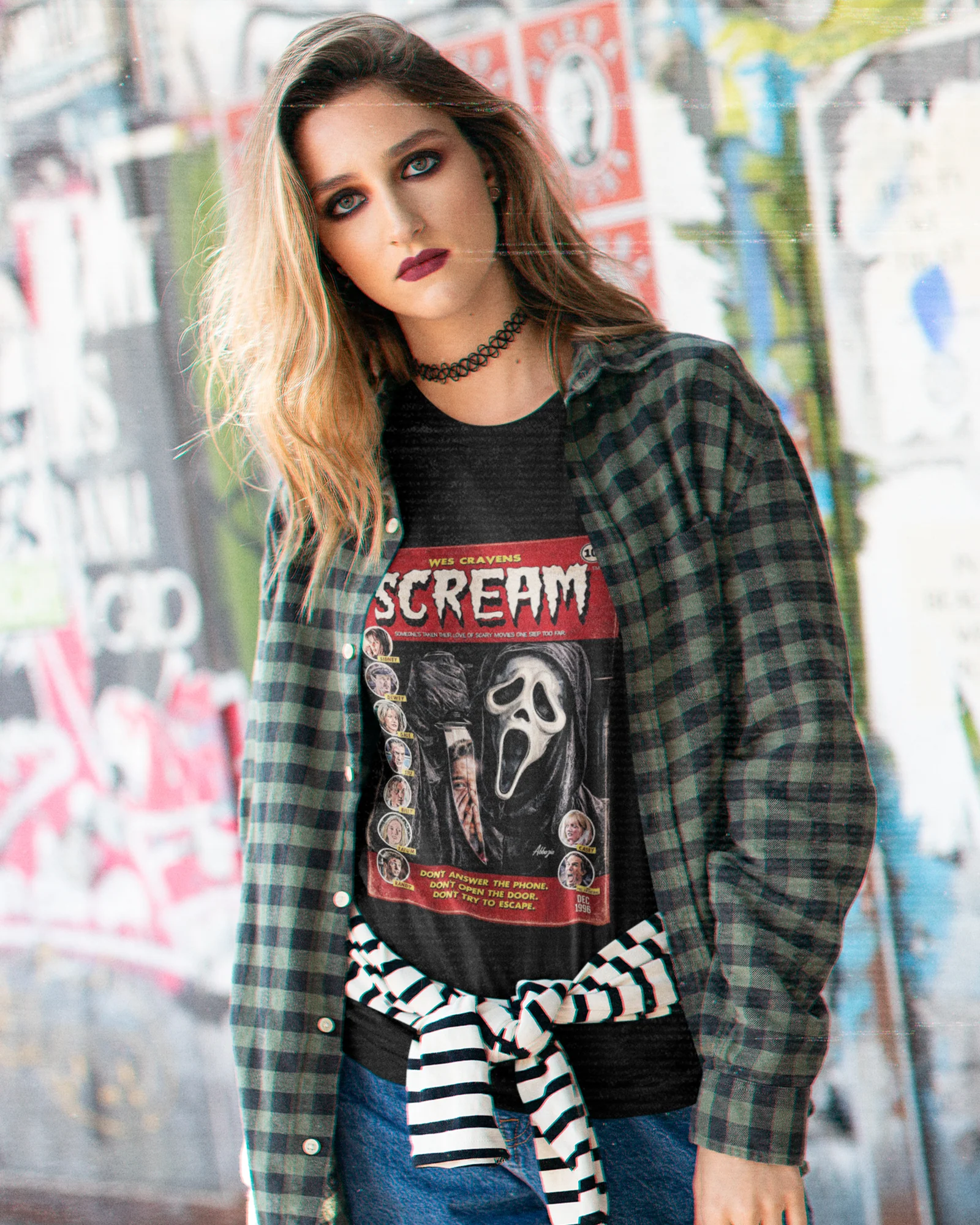 Camiseta Preta Scream Wes Craven Personagens Ghostface Unissex - Image 2