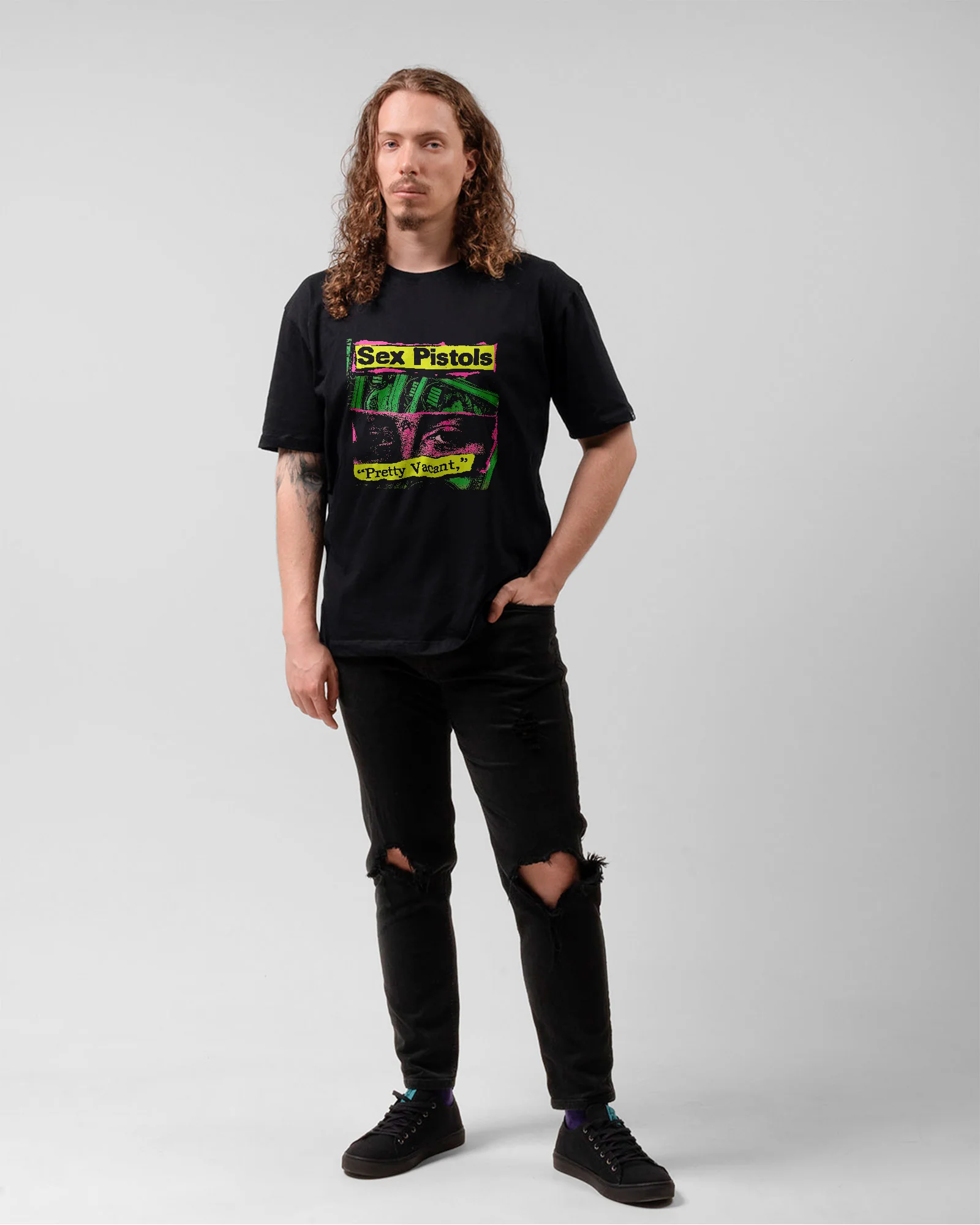 Camiseta Preta Sex Pistols Pretty Vacant Punk Rock - Image 5