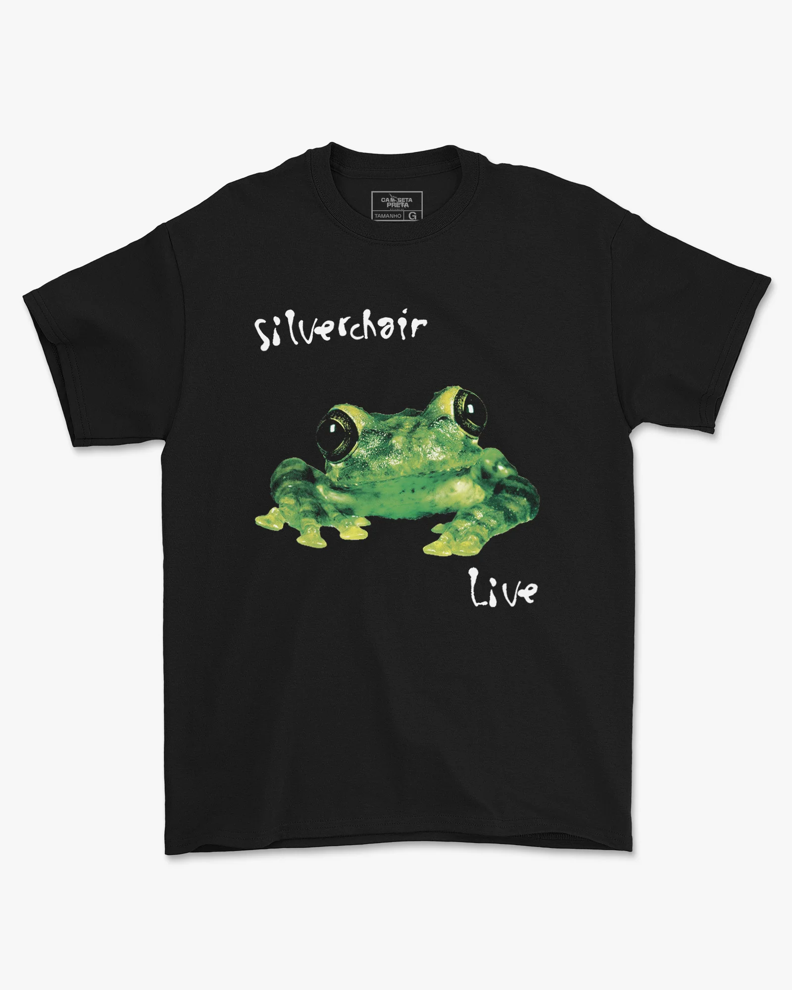 Camiseta Preta Silverchair Live Sapo Estilo Grunge Rock