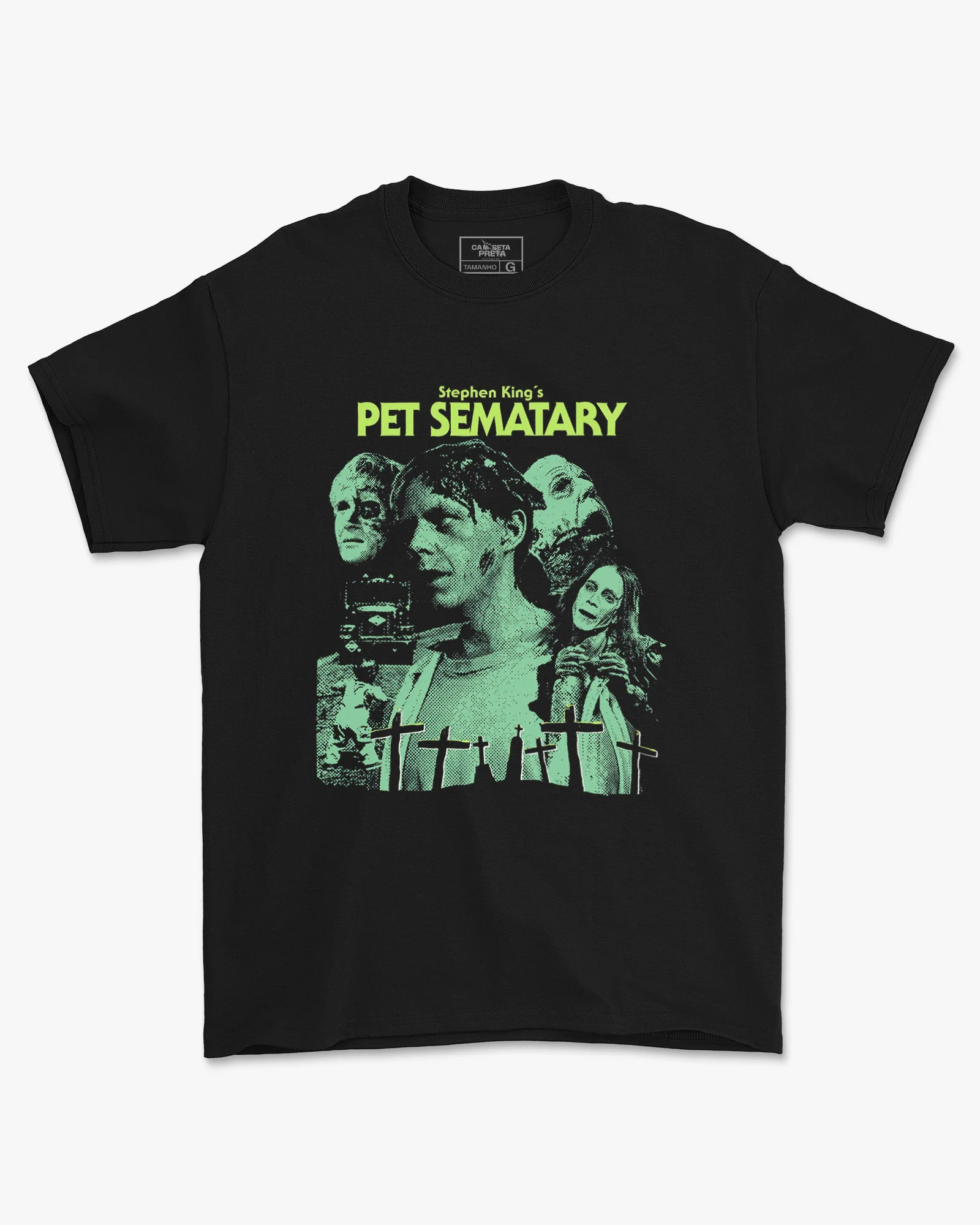 Camiseta Preta Stephen King Pet Sematary Unissex