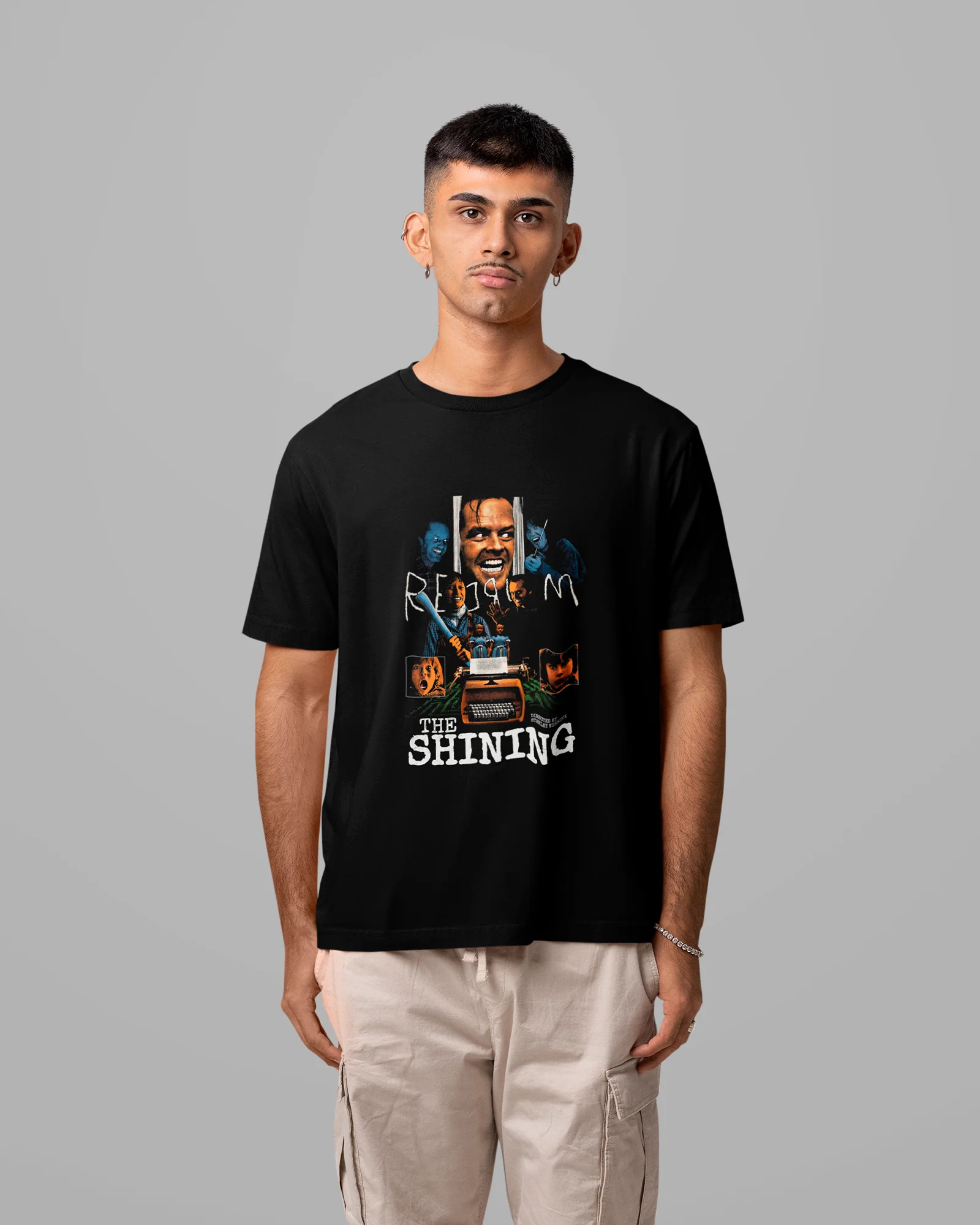 Camiseta Preta The Shining Overlook Hotel Iconic Scenes Unissex - Image 2