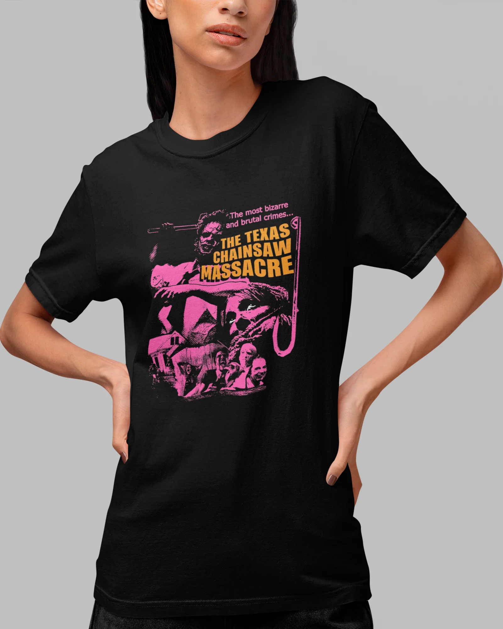 Camiseta Preta The Texas Chainsaw Massacre The Most Bizarre Unissex - Image 4