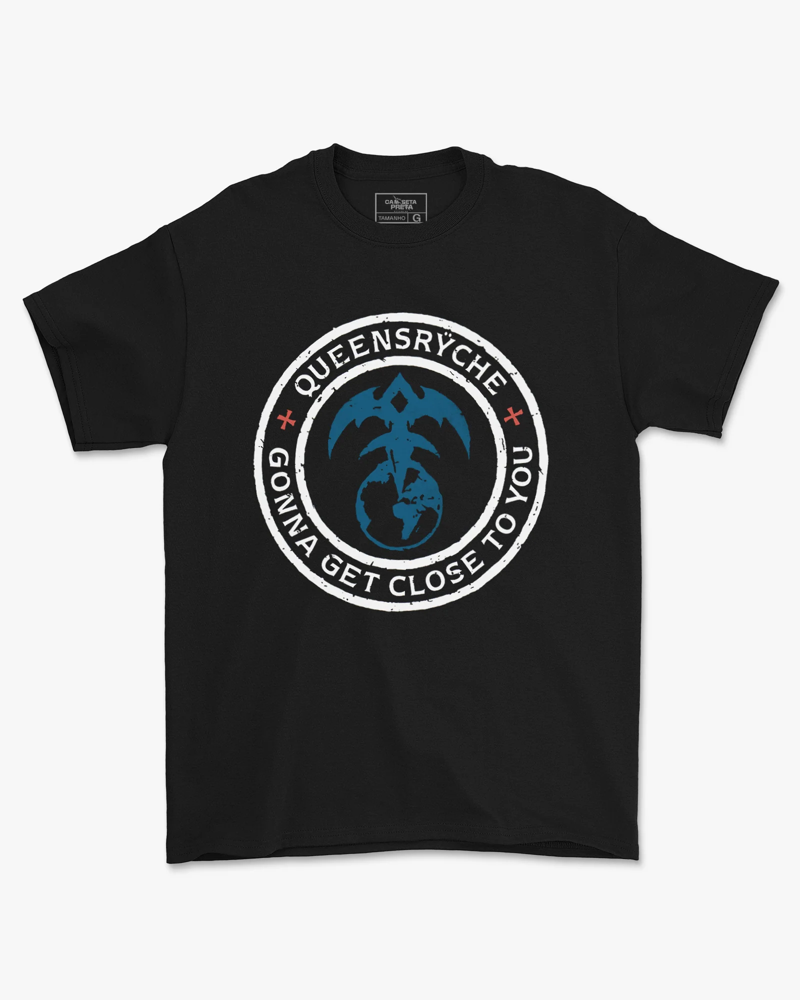 Camiseta Queensrÿche Estampa Gonna Get Close to You Preta