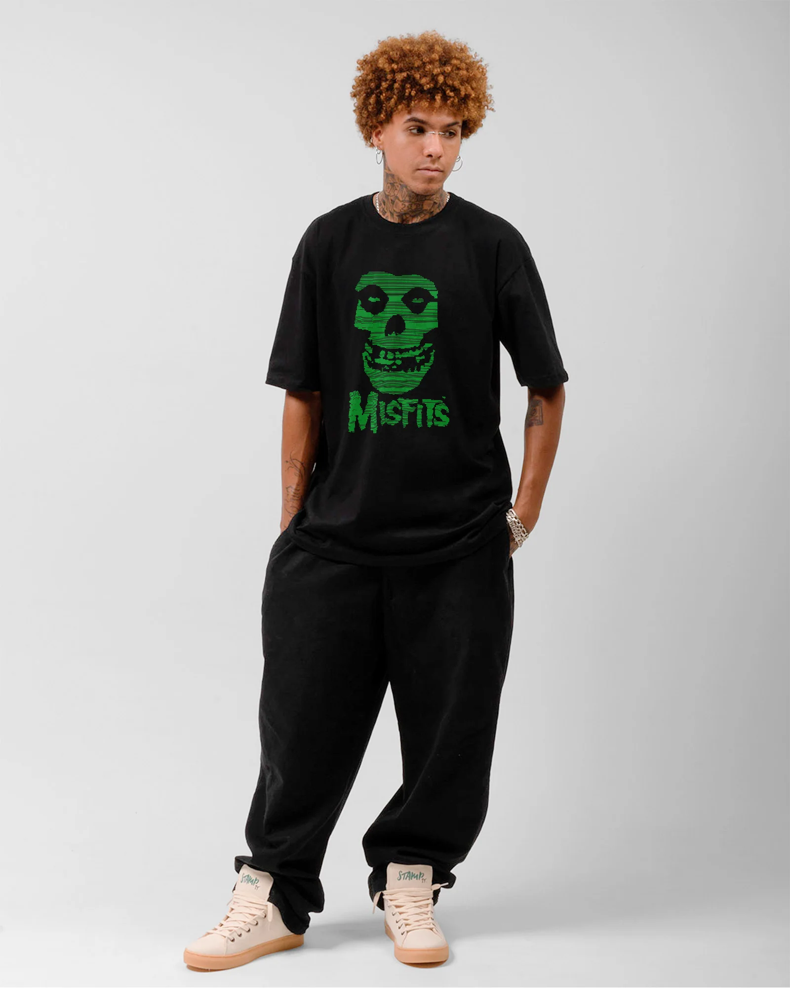 Camiseta Rock Misfits Caveira Verde - Image 3