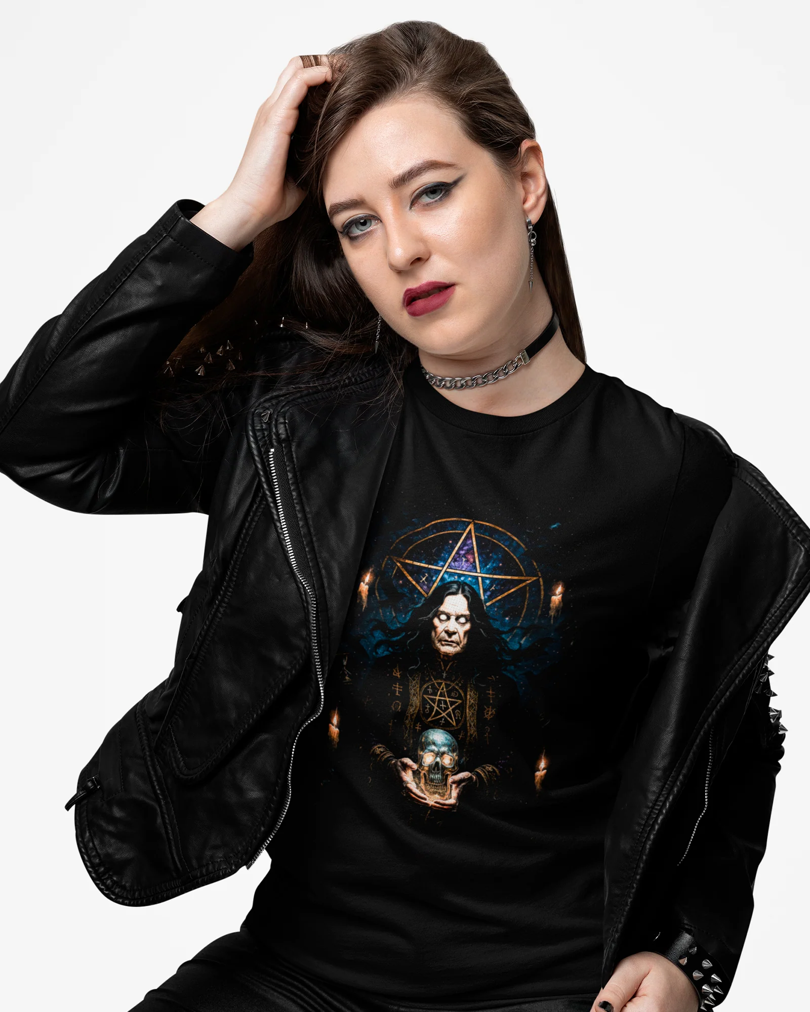 Camiseta Rock Ozzy Osbourne Pentagrama Dourado - Image 2