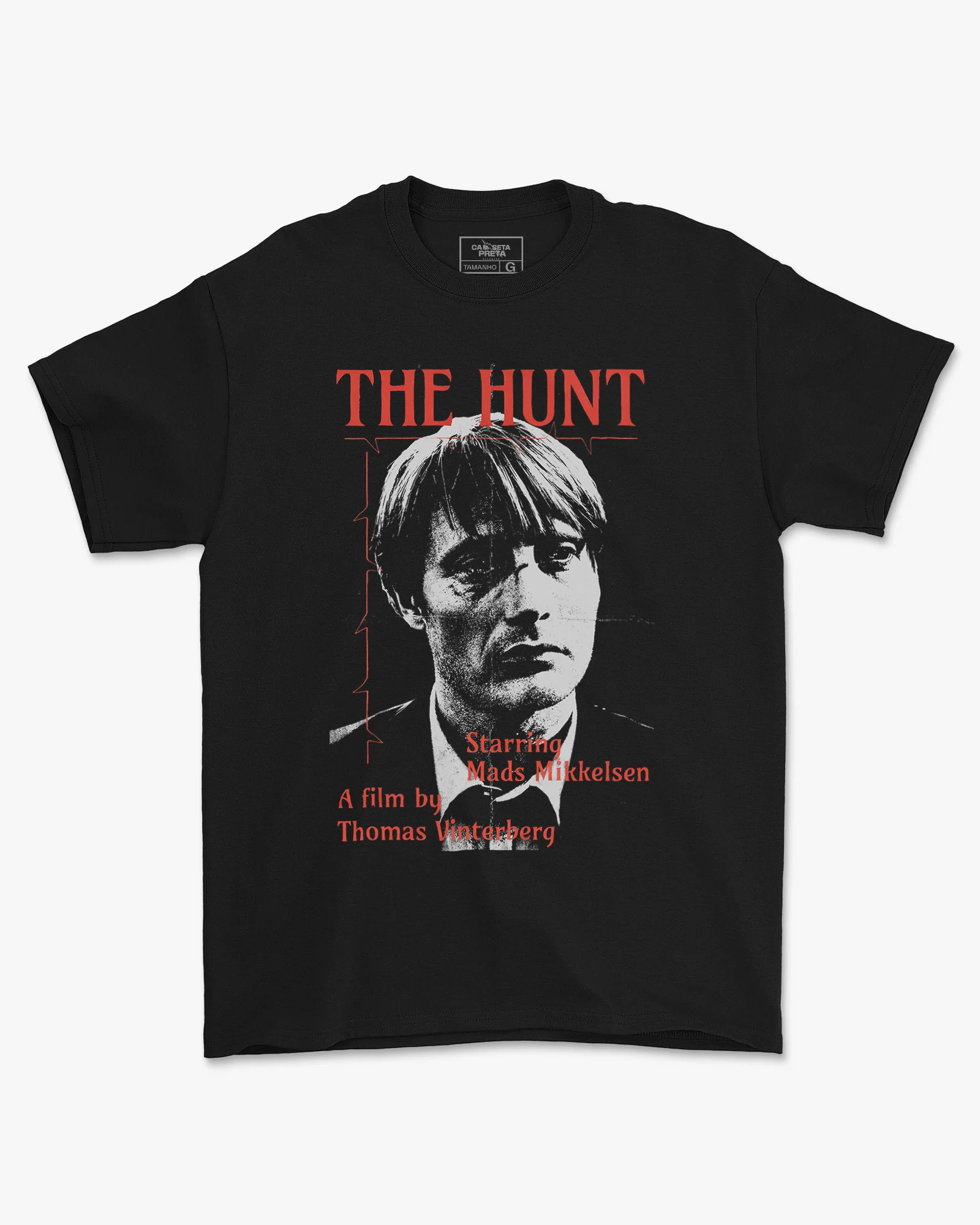 Camiseta The Hunt Mads Mikkelsen Preta Unissex