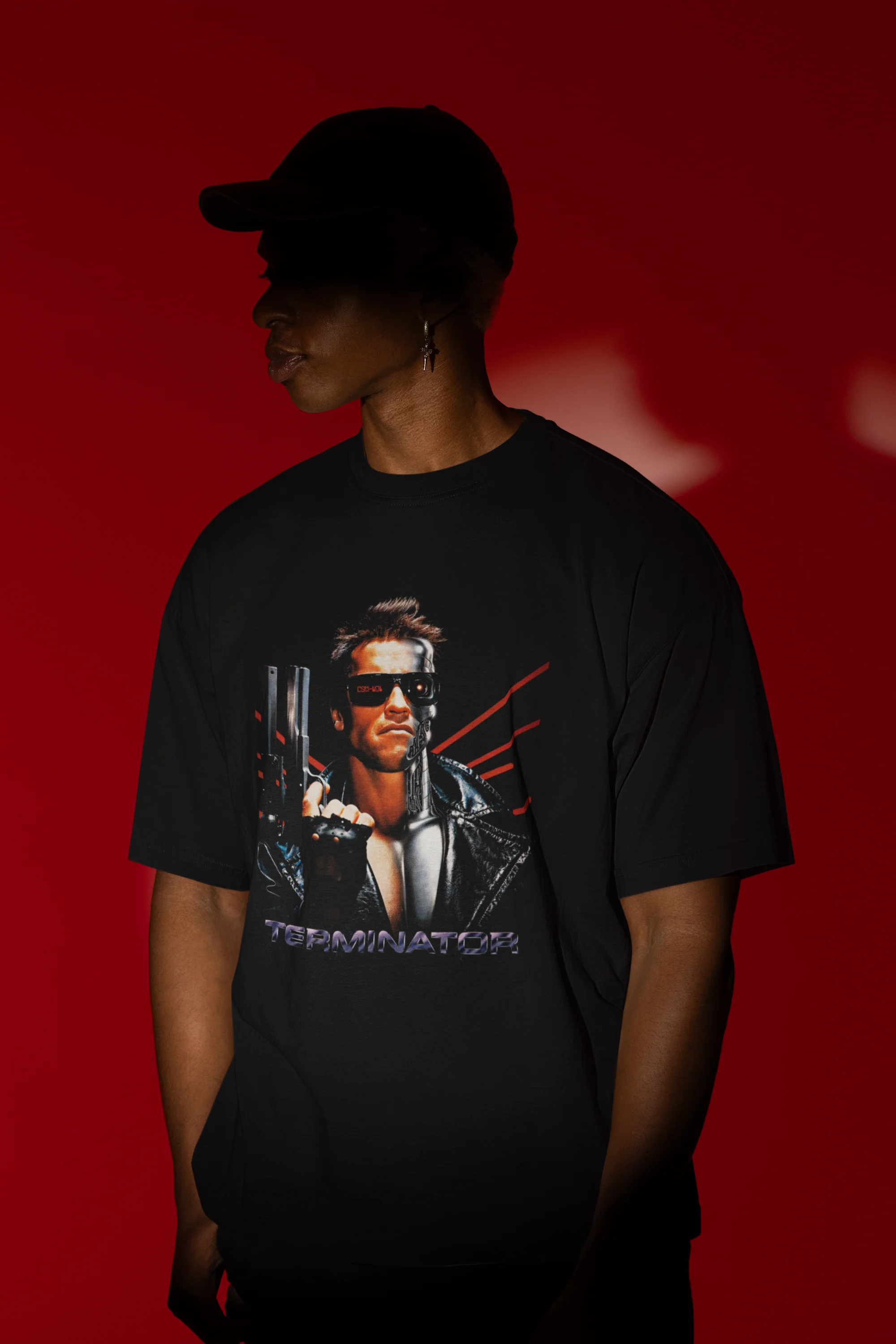 Camiseta The Terminator Preta Design Clássico Visual Icônico - Image 3